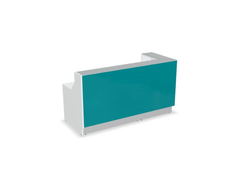 Linea LIN38P - modulare Empfangstheke in präsentiert im Onlineshop von KAQTU Design AG. Empfangsdesk ist von Mdd