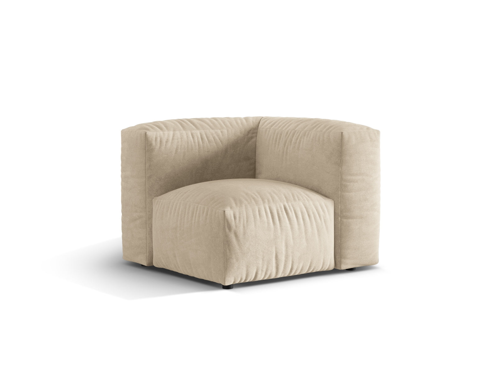 Eleganter Martina Modul Armless 1 Sitzer in neutralem Beige, ideal für moderne Wohnkonzepte und flexible Raumgestaltung.