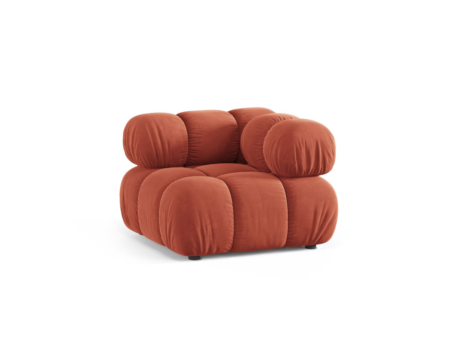 Elegantes 1-Sitzer Eckmodul Bellis in Coral-Venus, ideal für individuelle Sofa-Gestaltung, erhältlich bei KAQTU Design AG.
