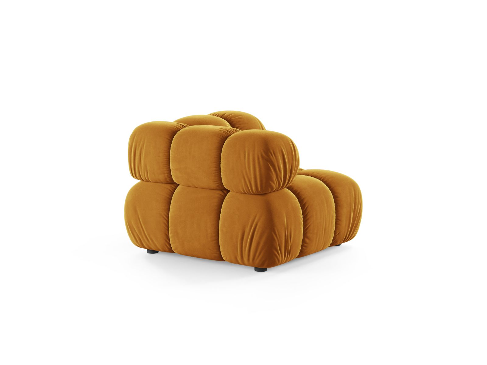 Stylisches 1-Sitzer Eckmodul Bellis in strahlendem Gelb, ideal für individuelle Sofa-Arrangements und zeitgemäße Einrichtung.