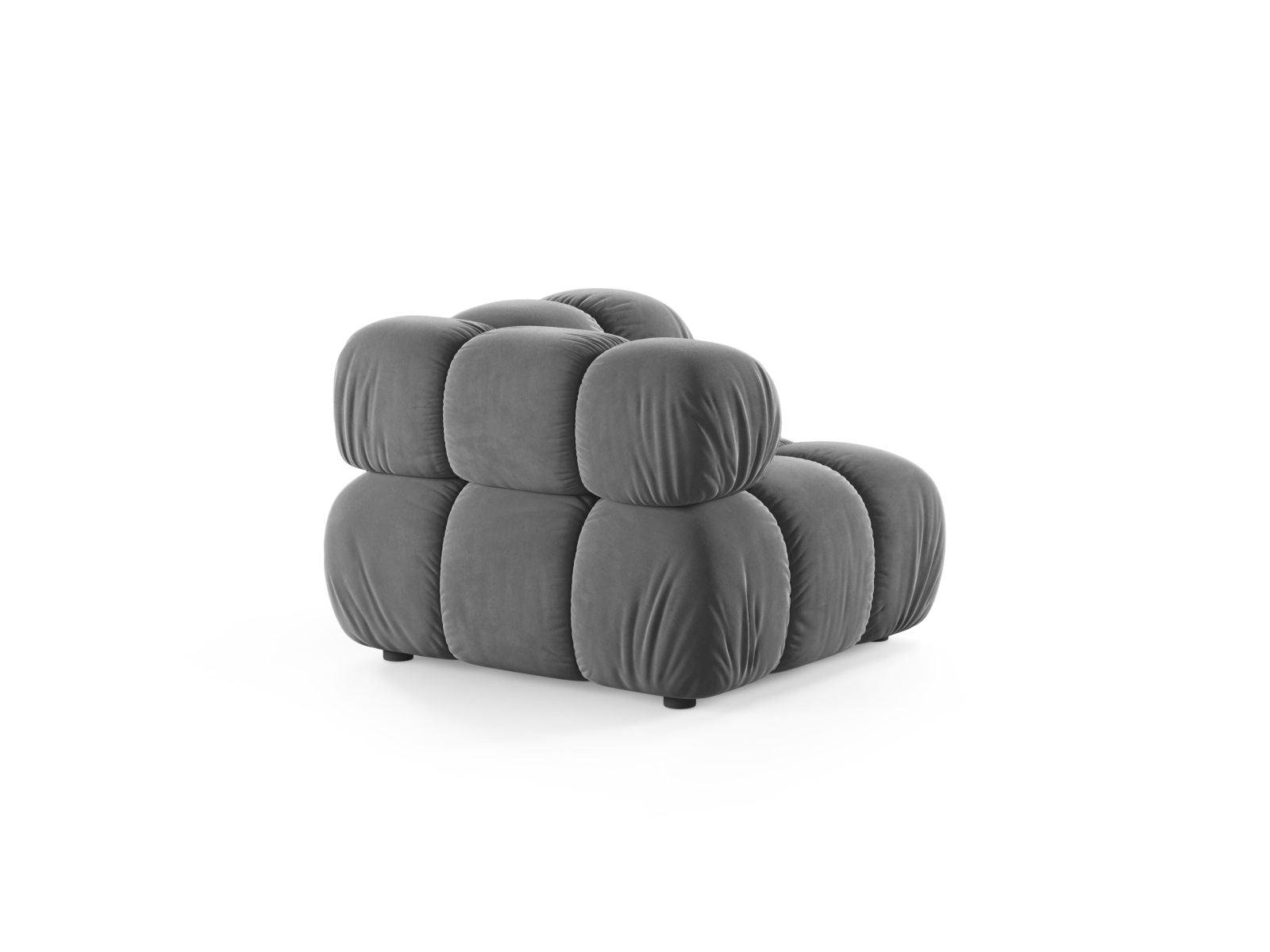 Elegantes 1-Sitzer Eckmodul Bellis in dezentem Grau, ideal für individuelle Sofa-Arrangements und zeitgemäße Einrichtung.