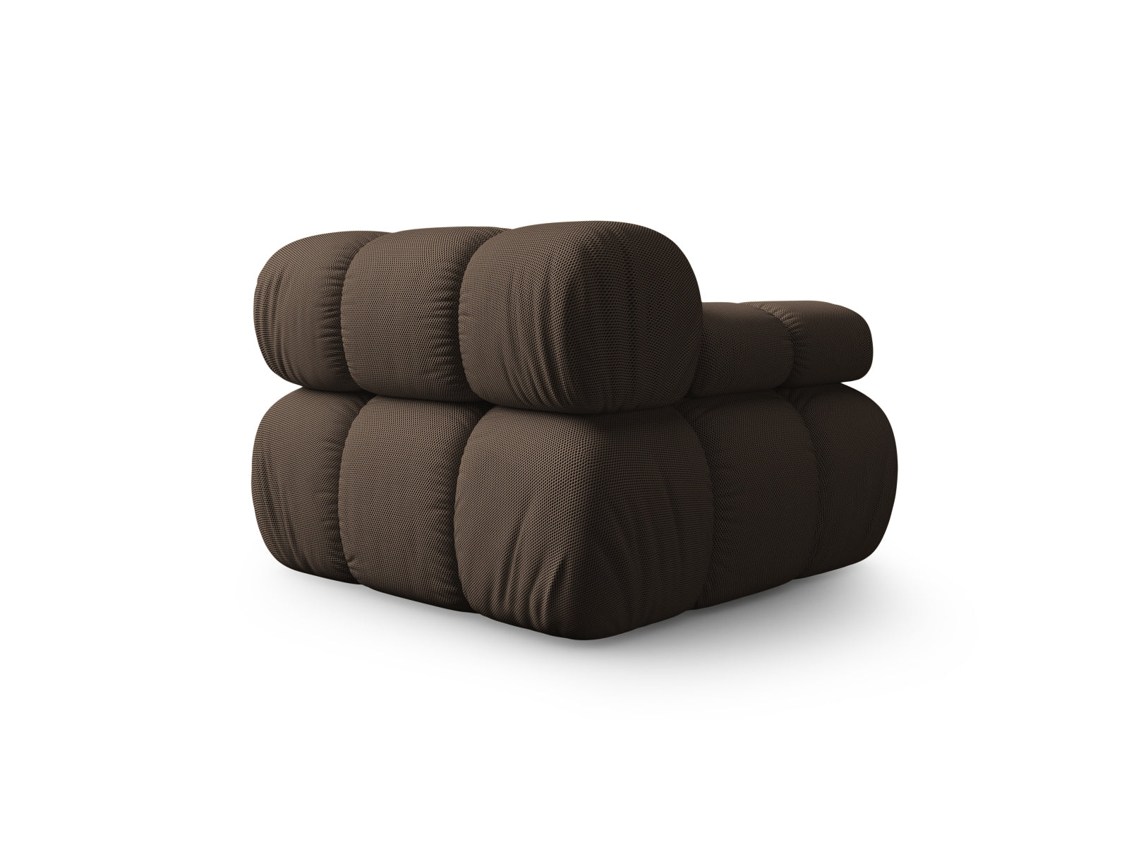 Elegantes Bellis Modul links 1 Sitzer in einem ansprechenden Braunton, ideal für kreative und zeitgemäße Wohnräume.