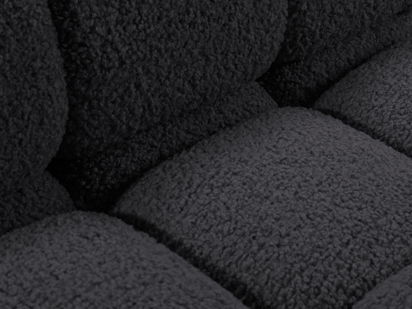 Elegantes Bellis Boucle Modul links 1 Sitzer in zeitlosem Graphit, ideal für stilvolle Wohnräume und entspannte Momente.