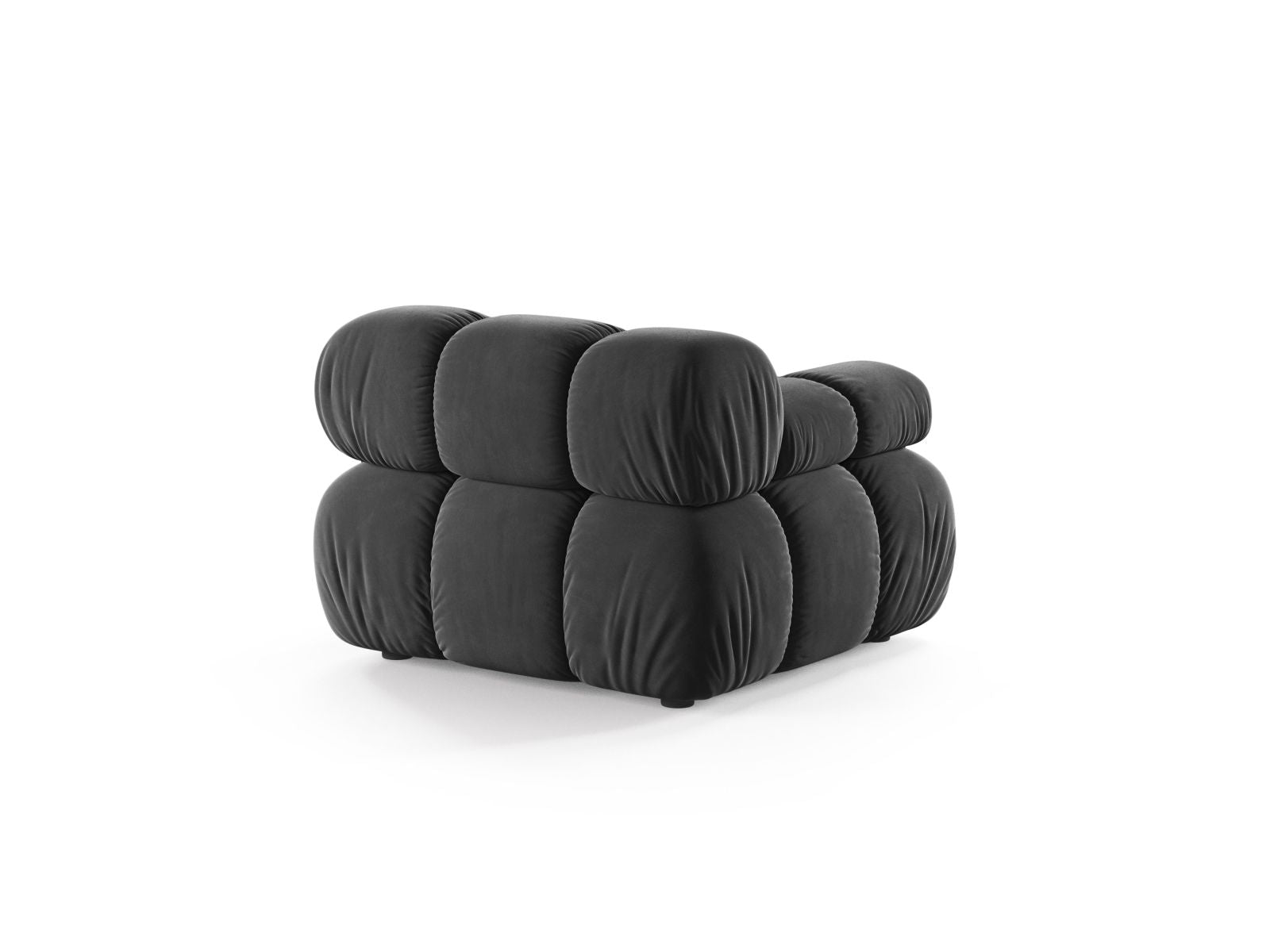 Elegantes 1-Sitzer Modul links Bellis in modernem Grau, ideal für individuelle Sofa-Layouts und stilvolle Wohnräume.