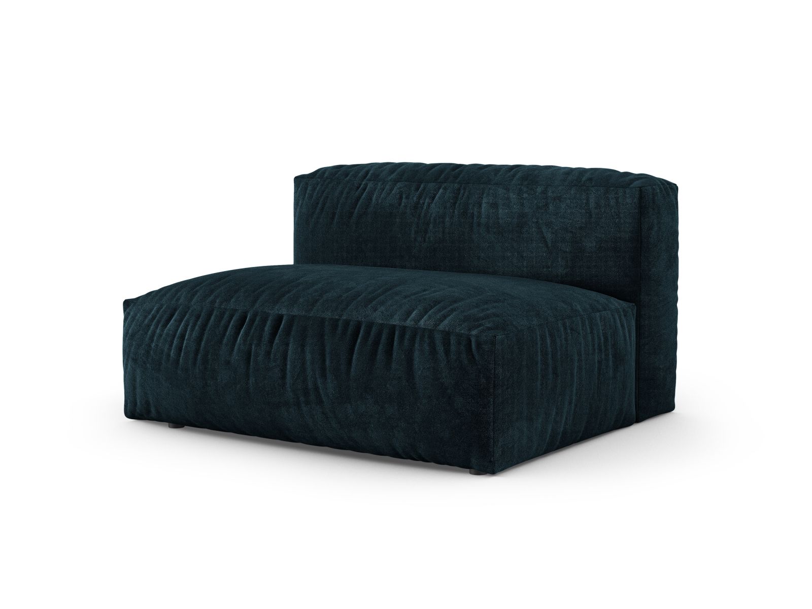 Elegantes XL Doppelsitz-Sofa links Martina in tiefem Petrol, ideal für stilvolle Wohnräume. Modulares Design von Micadoni.