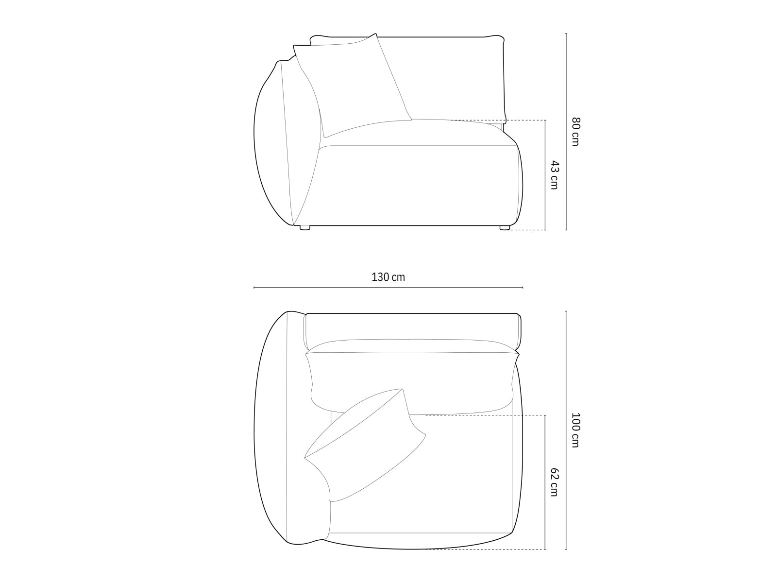 Eleganter linker 1-Sitzer Chris Velour Modul in warmem Terracotta, ideal für individuelle Sofa-Arrangements von Micadoni.