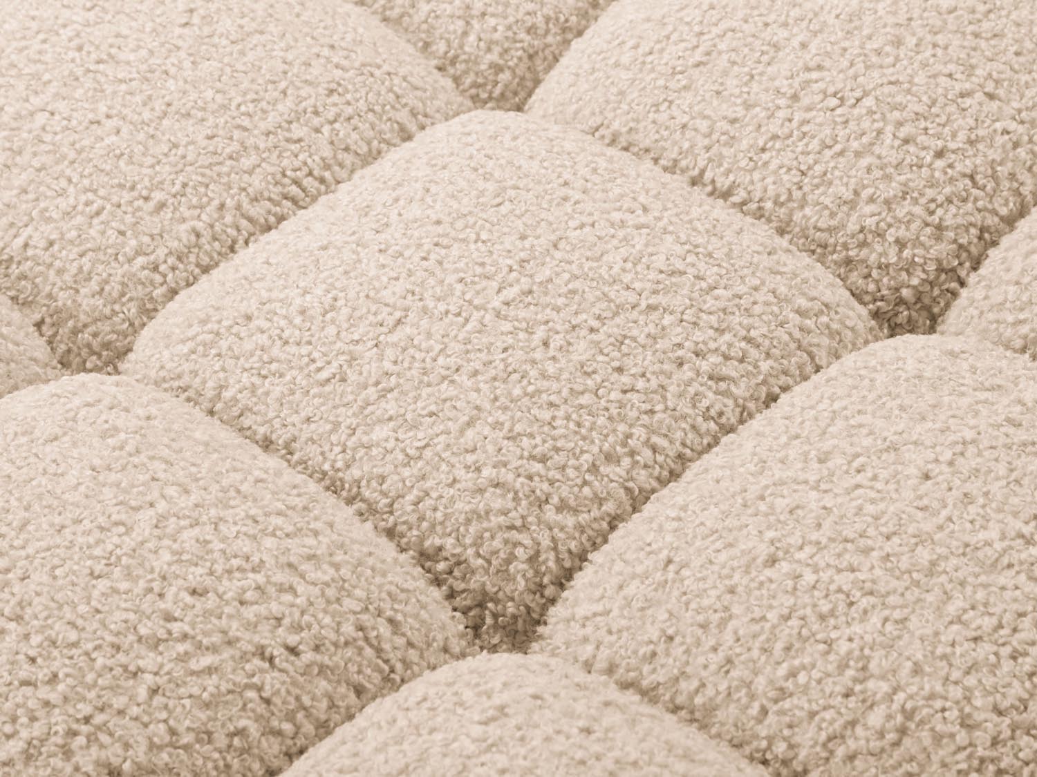 Stylisches Bellis Boucle Modul, 1-Sitzer in warmen Erdtönen, perfekt für moderne und einladende Wohnkonzepte.