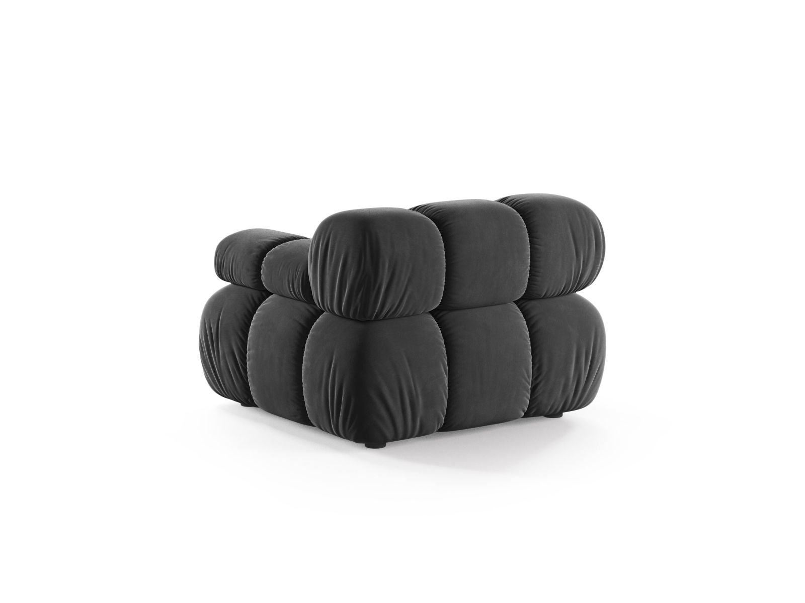 Elegantes 1-Sitzer Modul Bellis in zeitlosem Grau, ideal für individuelle Sofa-Arrangements und geschmackvolle Einrichtungsideen.