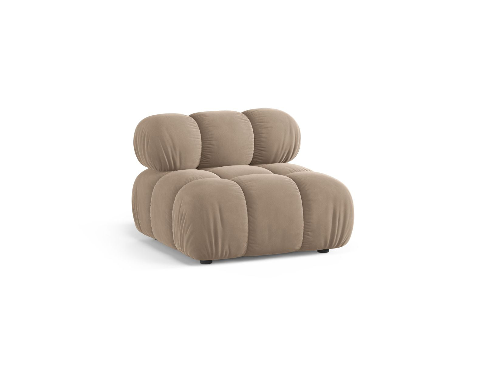 Beige 1-Sitzer Modul Armless Bellis von Micadoni, stilvolles und modernes Design für individuelle Wohnräume.