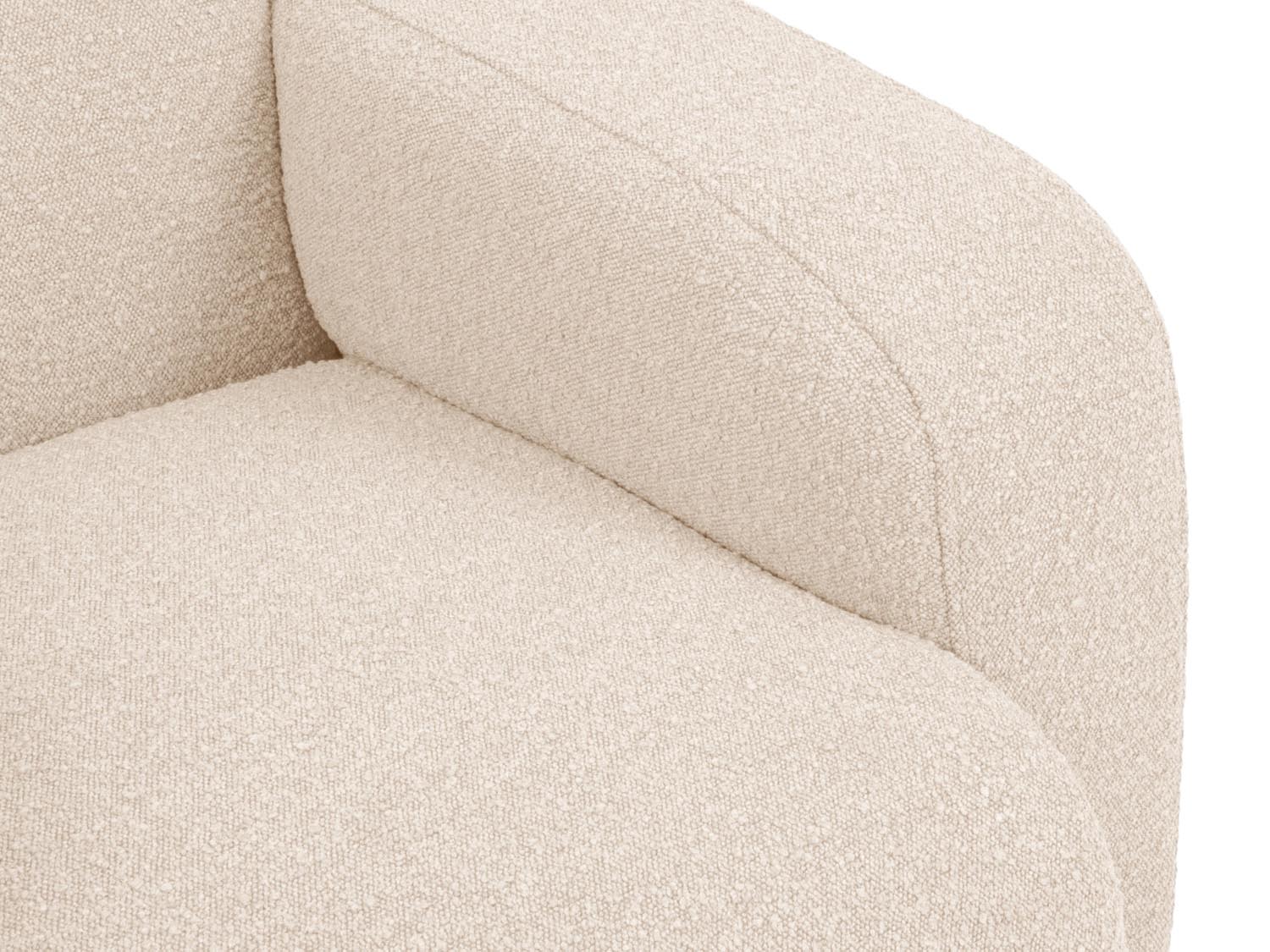Elegantes 2-Sitzer Sofa Molino Boucle in sanftem Beige, ideal für stilvolle Wohnräume. Hochwertige Verarbeitung und modernes Design von Micadoni.