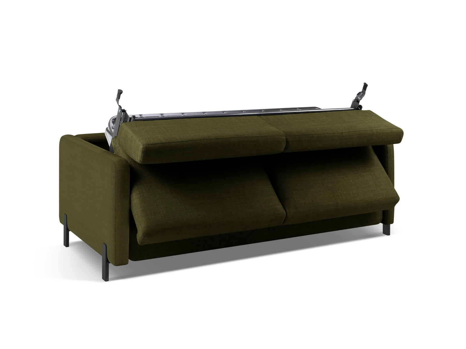 Stylisches Bettsofa Gloria in ansprechendem Grün, perfekt für gemütliche Abende und als Schlafgelegenheit für Gäste.