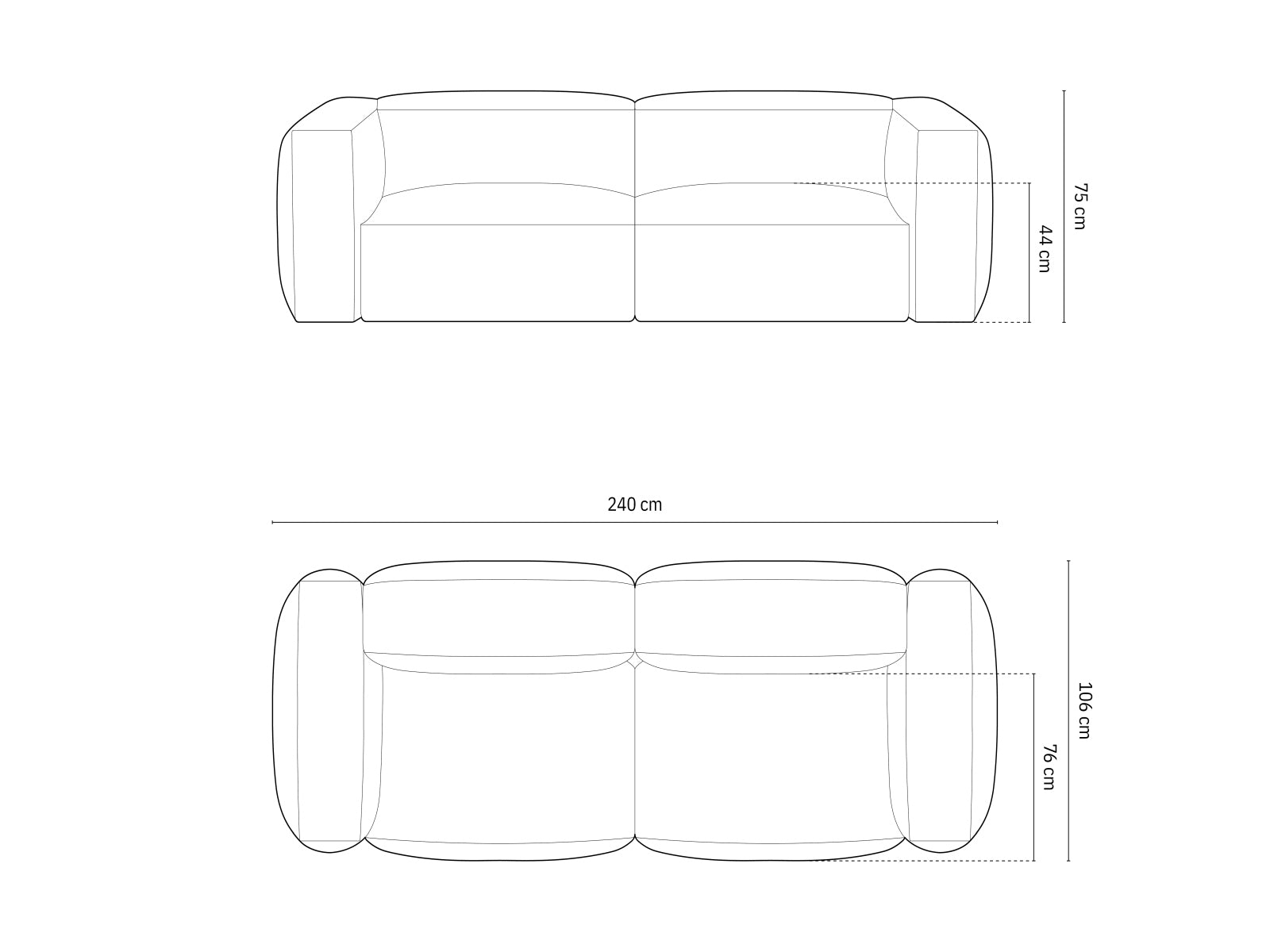 Modernes Martina 3-Sitzer Sofa in edlem Dunkelbeige, perfekt für gemütliche Abende und stilvolle Einrichtungsideen.