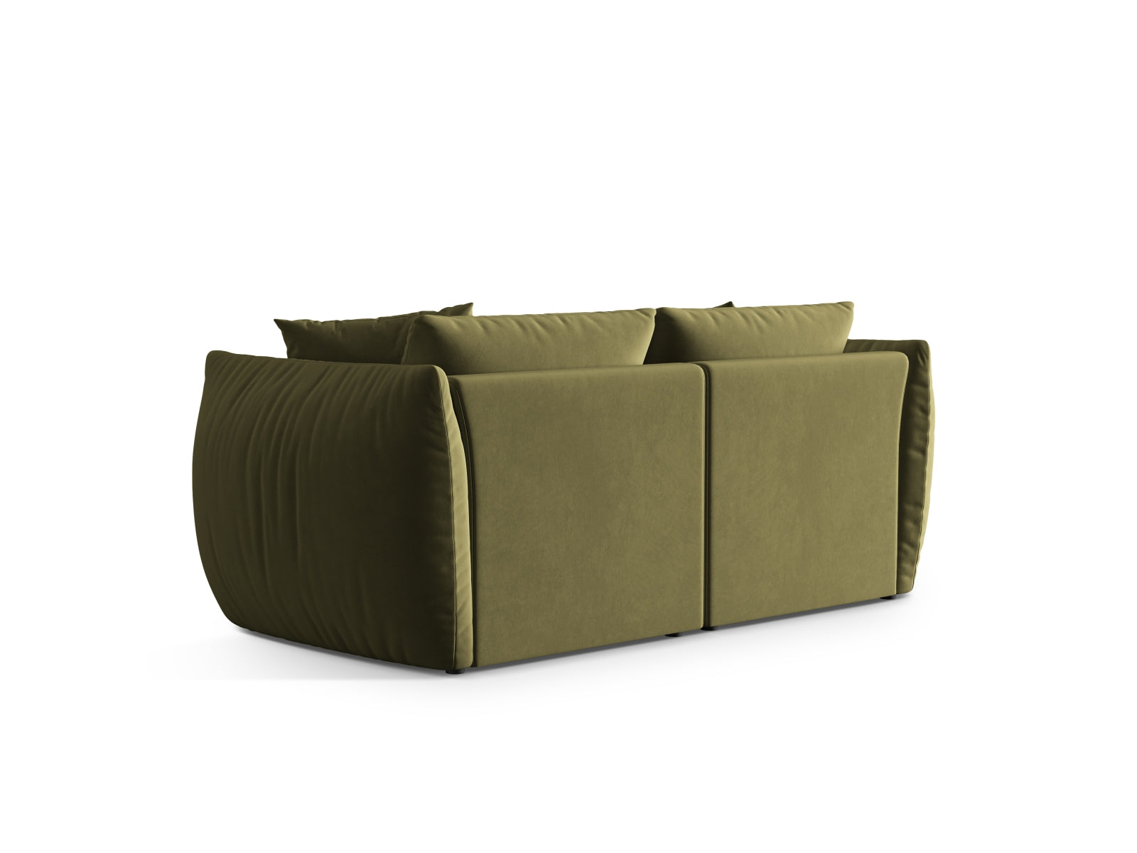 Elegantes 3-Sitzer Sofa Chris aus weichem Velours in sanftem Hellgrün, ideal für stilvolle Wohnräume und gemütliche Abende.