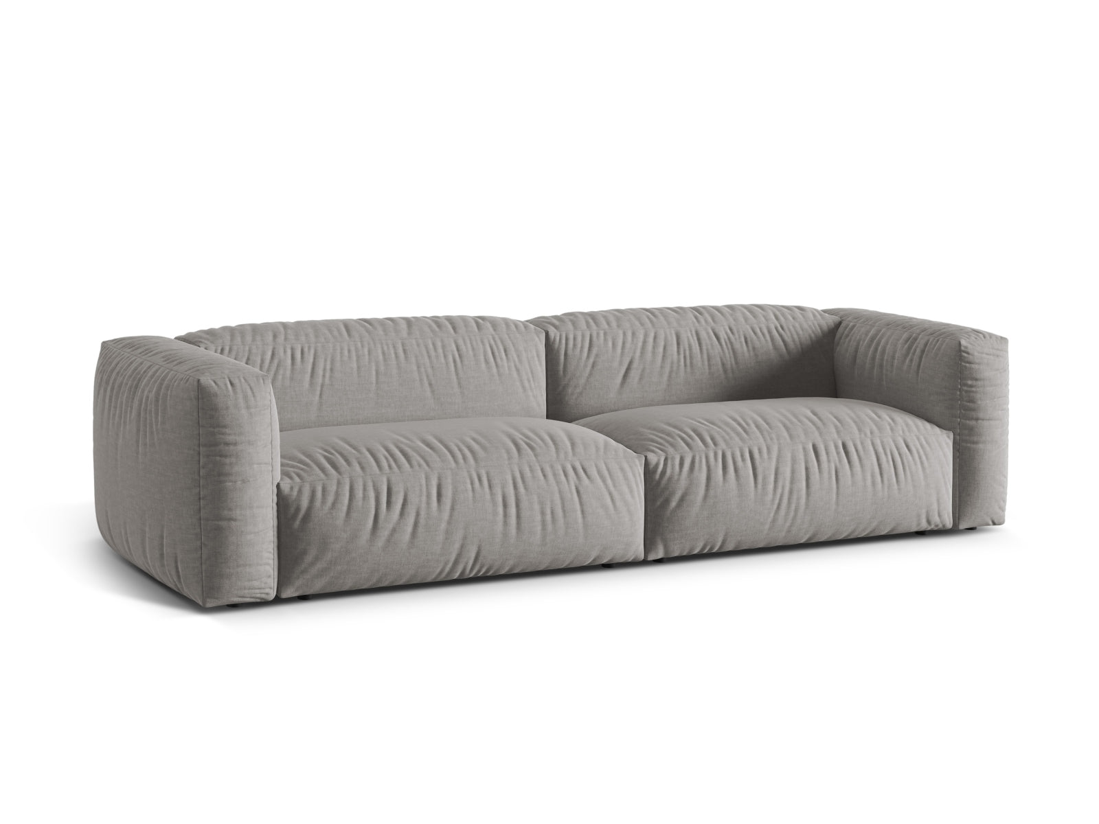 Modernes Martina 4-Sitzer Sofa in sanftem Grau, perfekt für entspannte Stunden und stilvolle Einrichtungsideen.