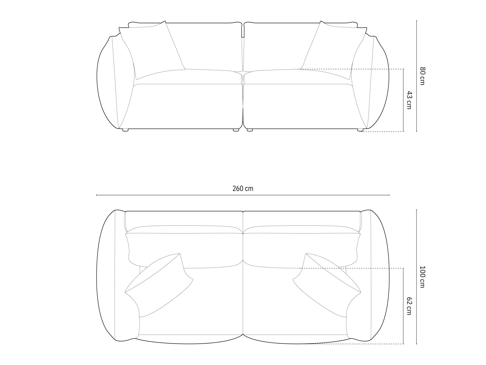 Elegantes 4-Sitzer Sofa "Chris" in sanftem Hellgrün, ideal für stilvolle Wohnräume und gesellige Abende mit Freunden.