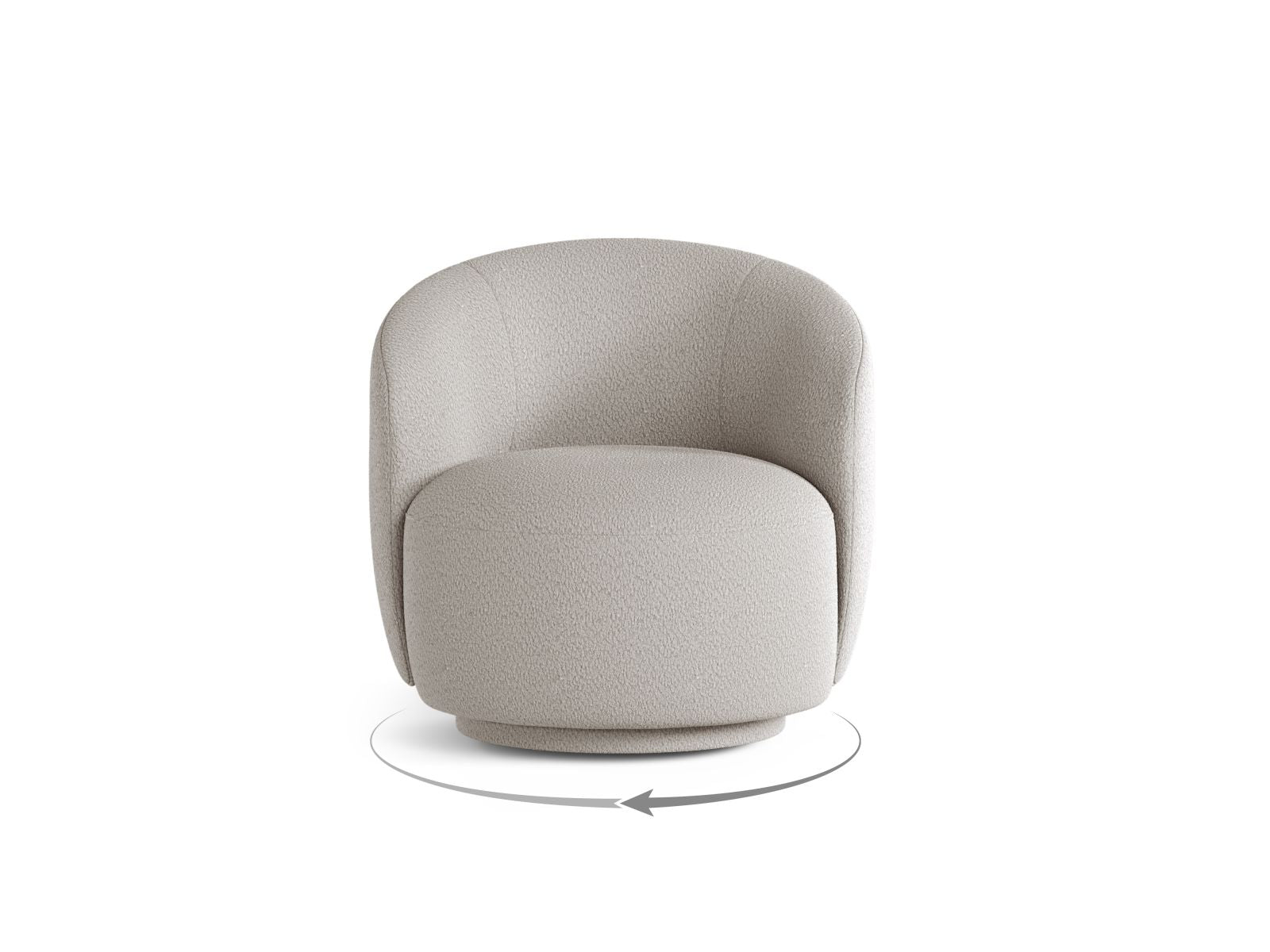 Drehsessel Letizia in Light Grey-CORAL präsentiert im Onlineshop von KAQTU Design AG. Drehsessel ist von Micadoni