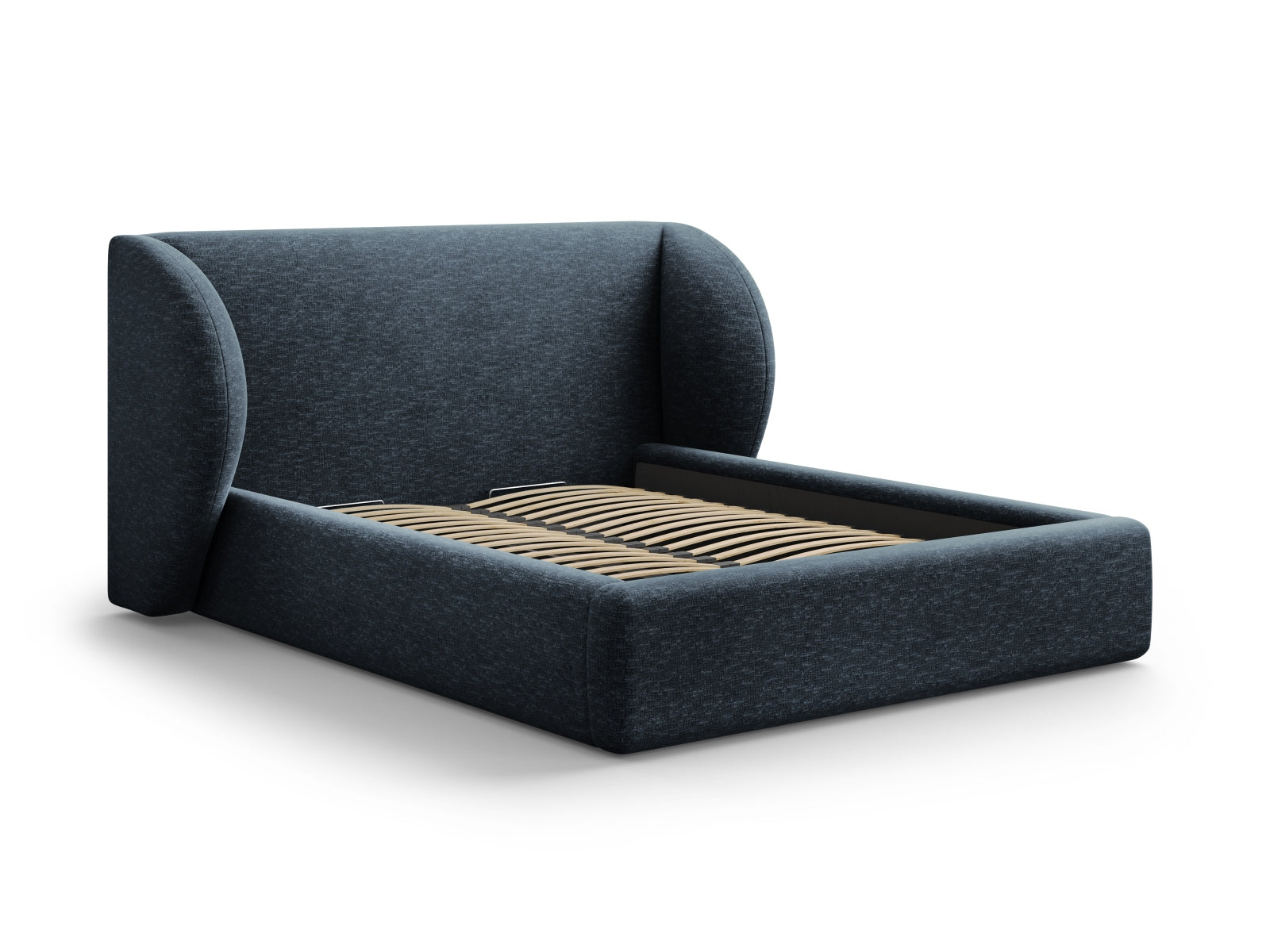 Miley Bett mit Stauraum und Headboard 200cm in Royal Blue-Haga präsentiert im Onlineshop von KAQTU Design AG. Bett ist von Micadoni
