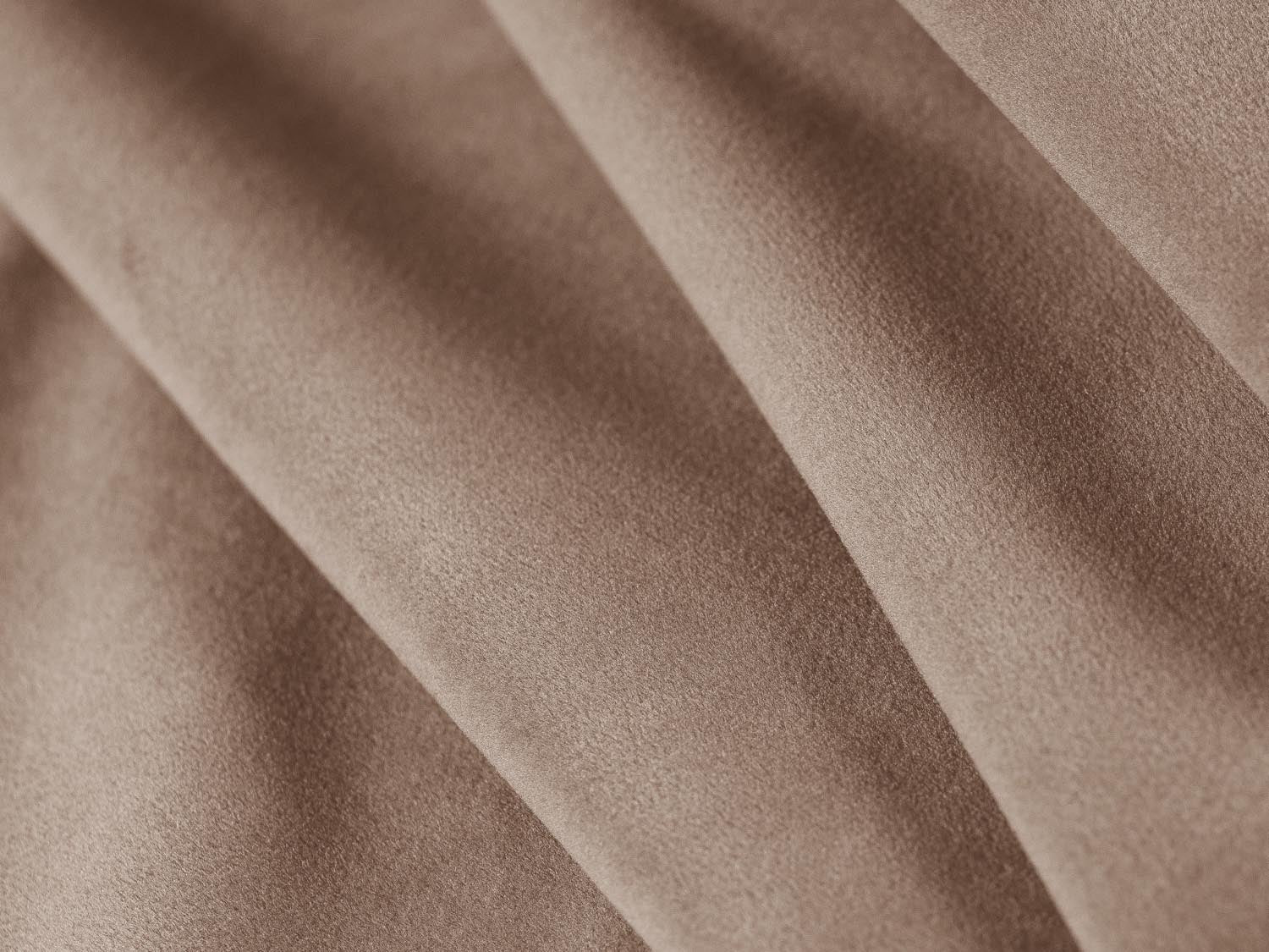 Stilvolles Miley Velour Sofa Chaise Lounge links, 2-Sitzer in edlem Cappuccino-Bluvel, perfekt für zeitgemäße Inneneinrichtungen.