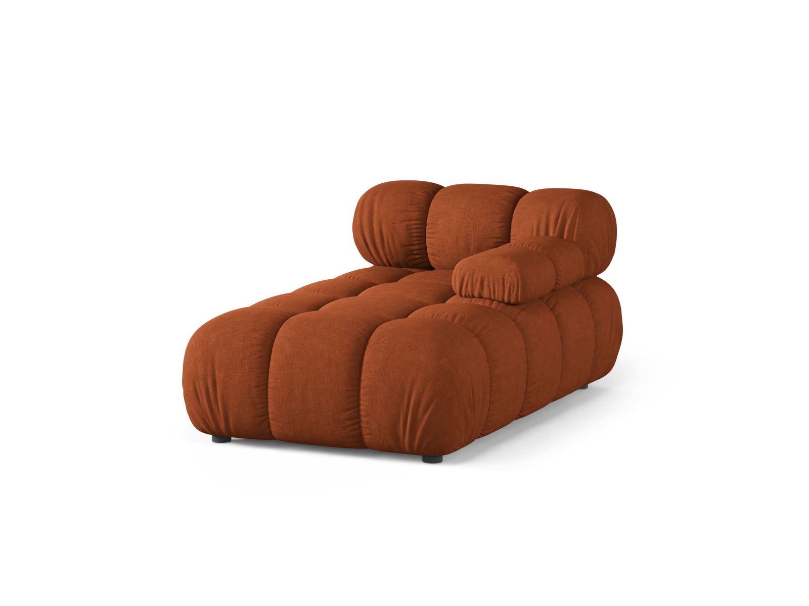 Elegante 1-Sitzer Chaise Longue rechts Bellis in warmem Brick-Liberty, ideal für stilvolle Wohnräume und modernes Design.