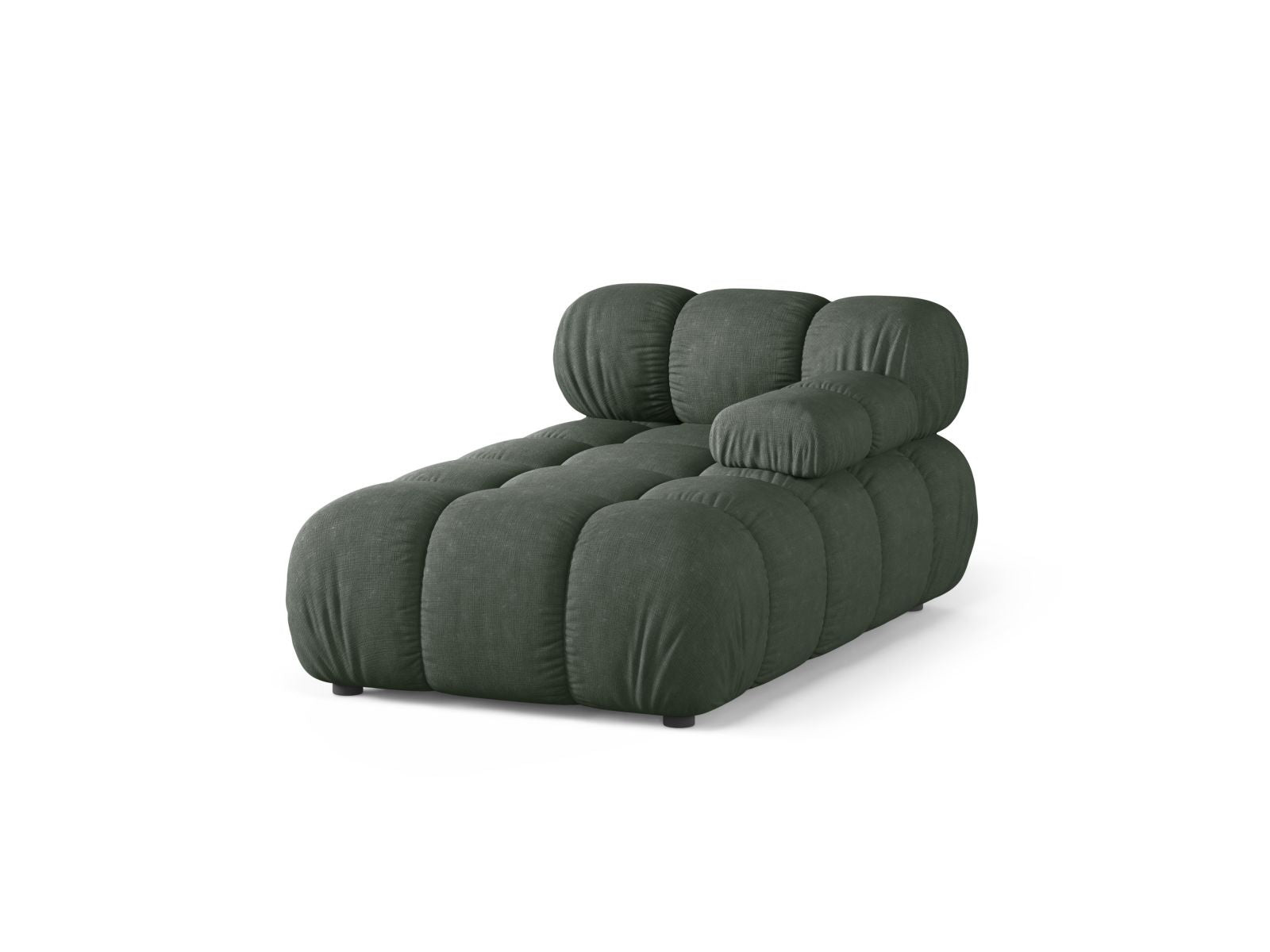 Elegante 1-Sitzer Chaise Longue rechts Bellis in Moss Green-Liberty, ideal für stilvolle Wohnräume und modernes Design.