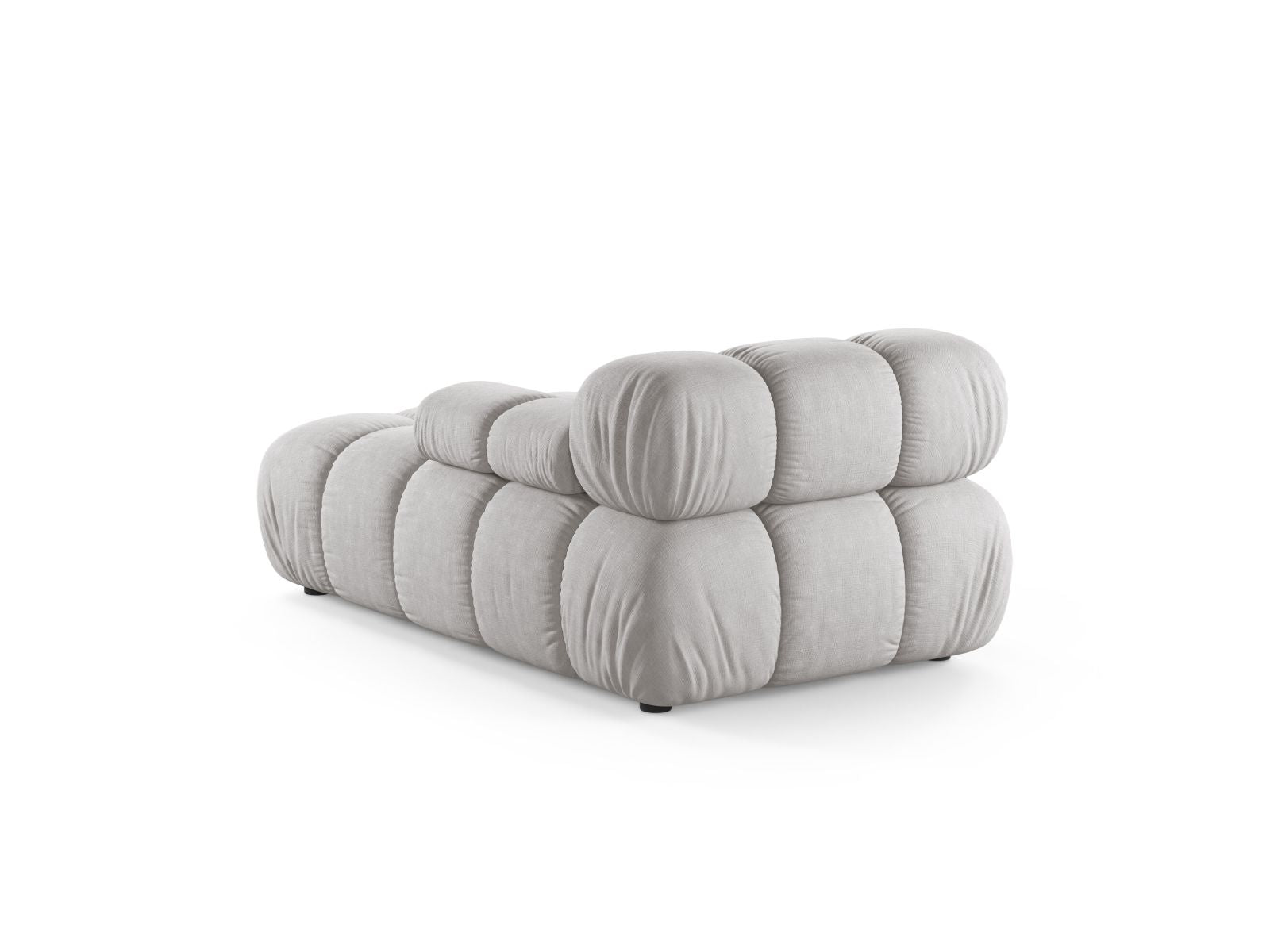Elegante 1-Sitzer Chaise Longue rechts Bellis in stilvollem Grau, ideal für stilvolle Wohnräume und entspannende Momente.