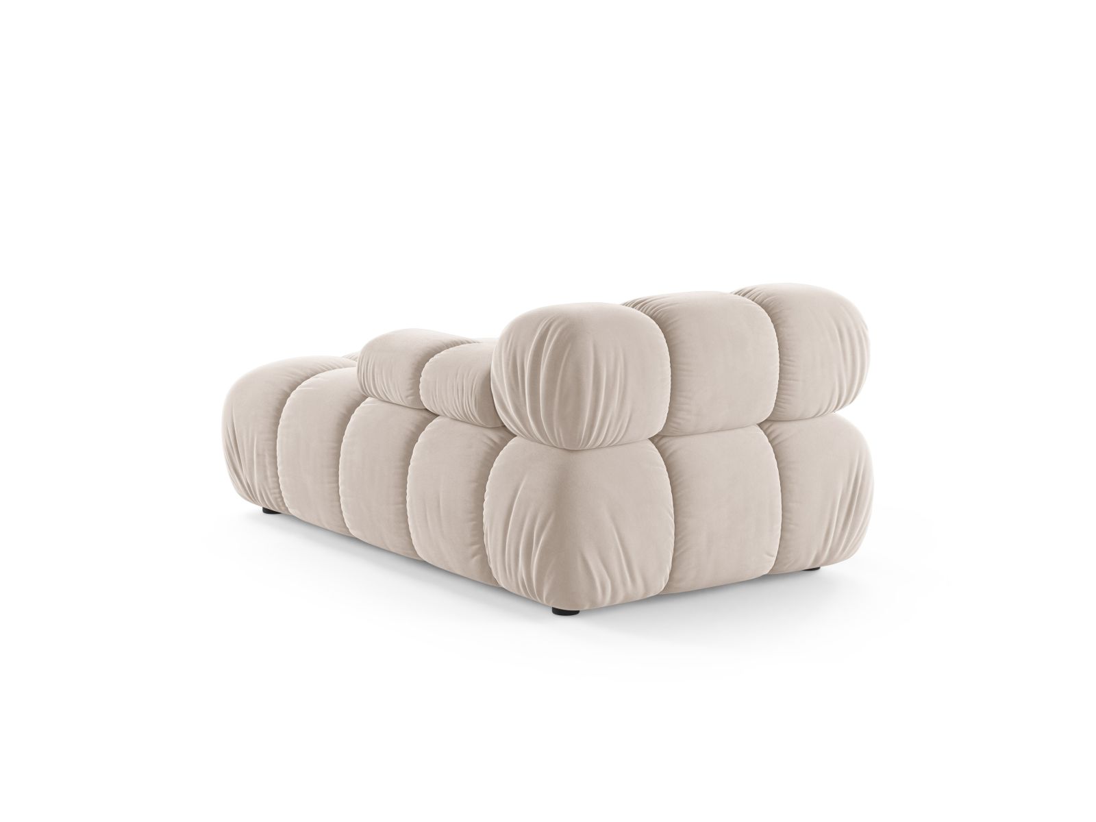 Elegante rechte 1-Sitzer Chaise Longue Bellis in sanftem Beige, ideal für kreative Wohnideen und stilvolle Raumgestaltungen.