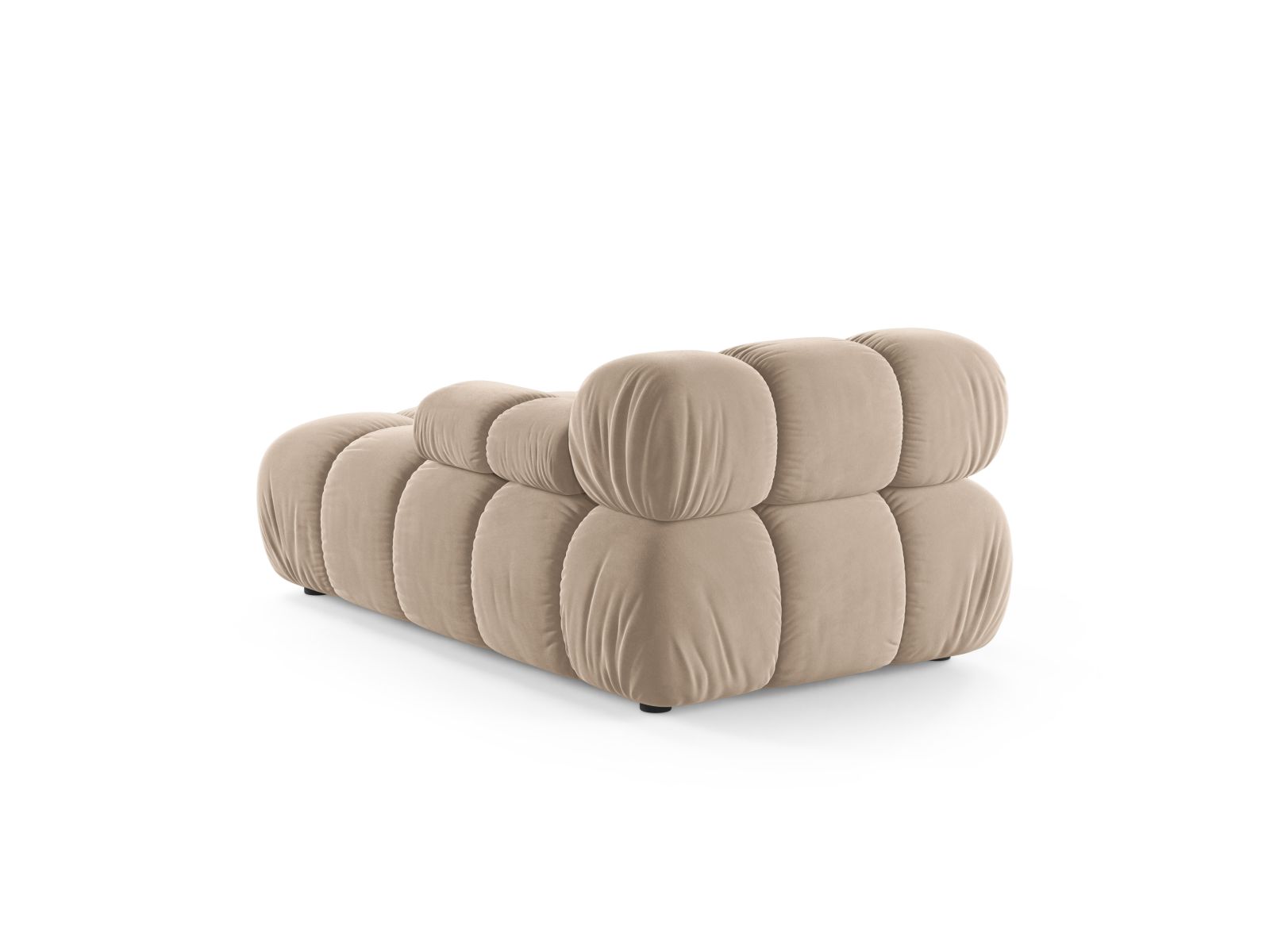Elegante 1-Sitzer Chaise Longue rechts Bellis in sanftem Beige, ideal für stilvolle Wohnräume und entspannende Momente.