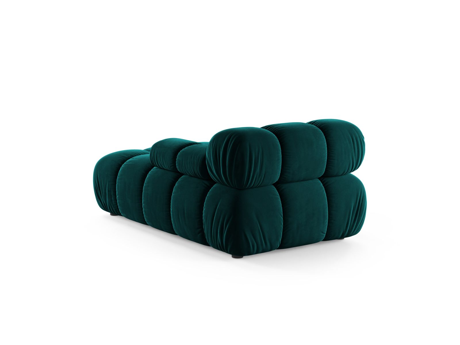 Elegante 1-Sitzer Chaise Longue rechts Bellis in stilvollem Petrol, ideal für gemütliche Wohnräume und flexible Einrichtungskonzepte.