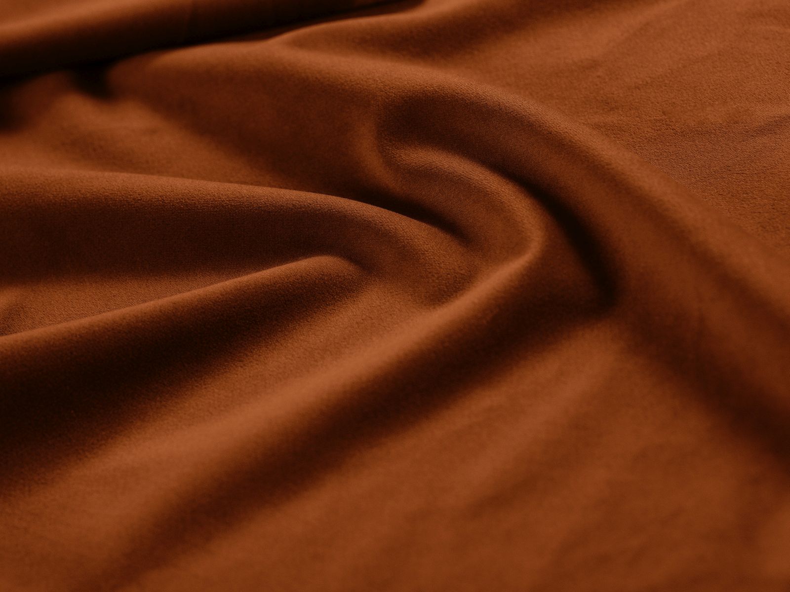 Moderne rechte Chaise Longue in warmem Terracotta, perfekt für gemütliche Ecken und stilvolle Einrichtung. Teil der Micadoni Sofa-Serie.
