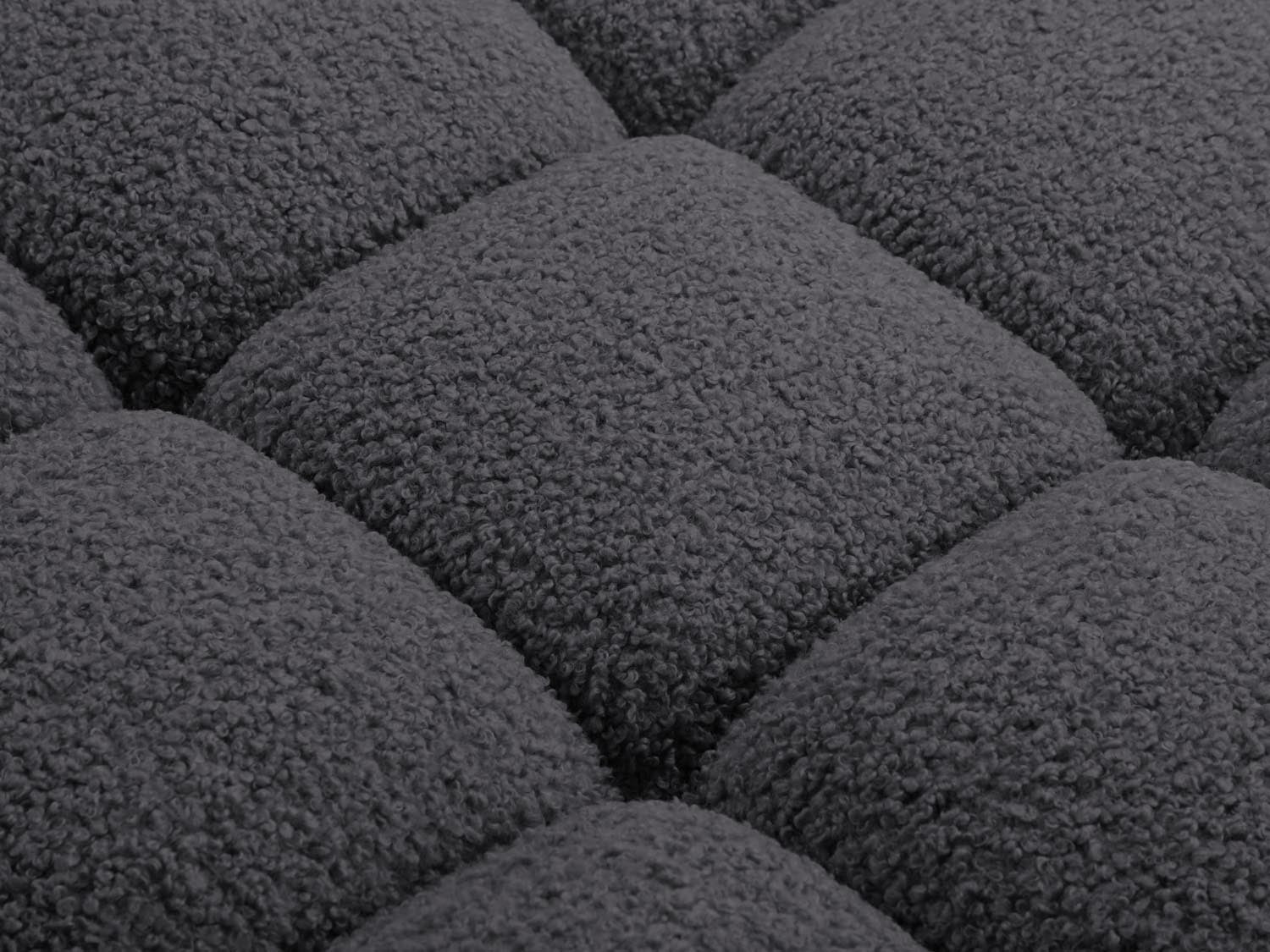 Eleganter Bellis Pouf mit 94 cm Durchmesser in Graphit, perfekt für stilvolle Akzente und komfortable Sitzmöglichkeiten in jedem Raum.