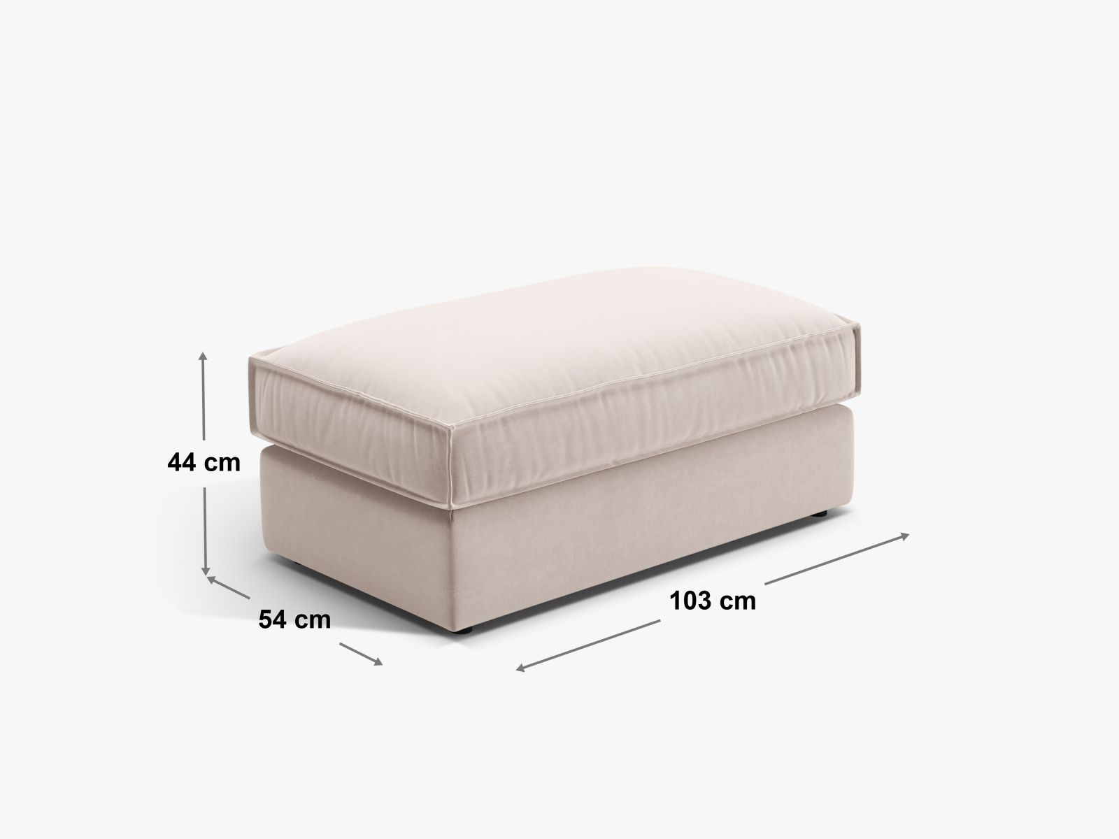 Moderner 1-Sitzer Pouf Pola in ansprechendem Grünton, perfekt für entspannte Momente und stilvolle Akzente in jedem Raum.