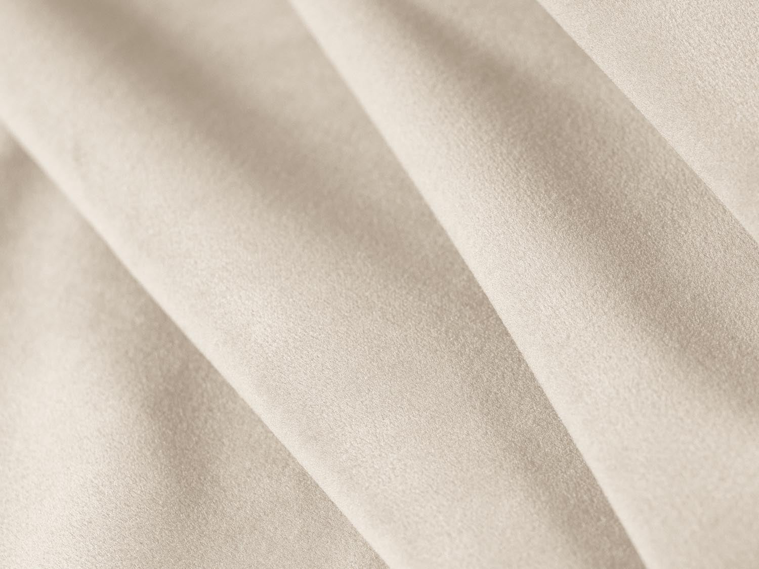 Beige Velour Ecksofa Miley von Micadoni, stilvolles 4-Sitzer L-Sofa mit modernem Design, perfekt für gemütliche Wohnzimmer.