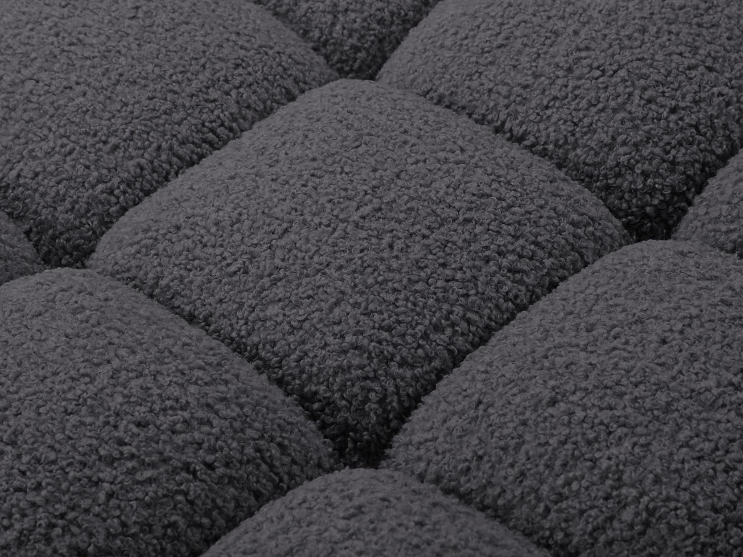 Elegantes Bellis Boucle Sofa in Graphit, linksseitig, 4-Sitzer, 94 cm, ideal für stilvolle Wohnräume, erhältlich bei Micadoni.