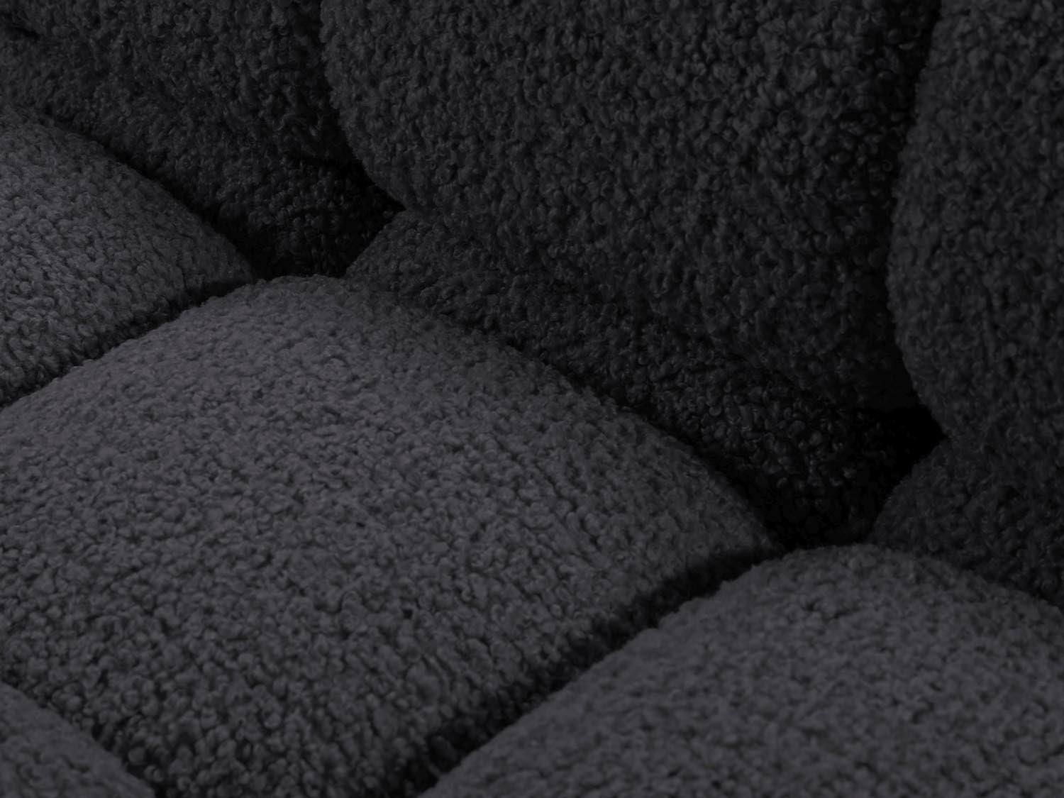 Modulares Bellis Boucle Ecksofa in Graphit, 4-Sitzer, rechte Ausführung, perfekt für moderne Wohnkonzepte und gemütliche Abende.