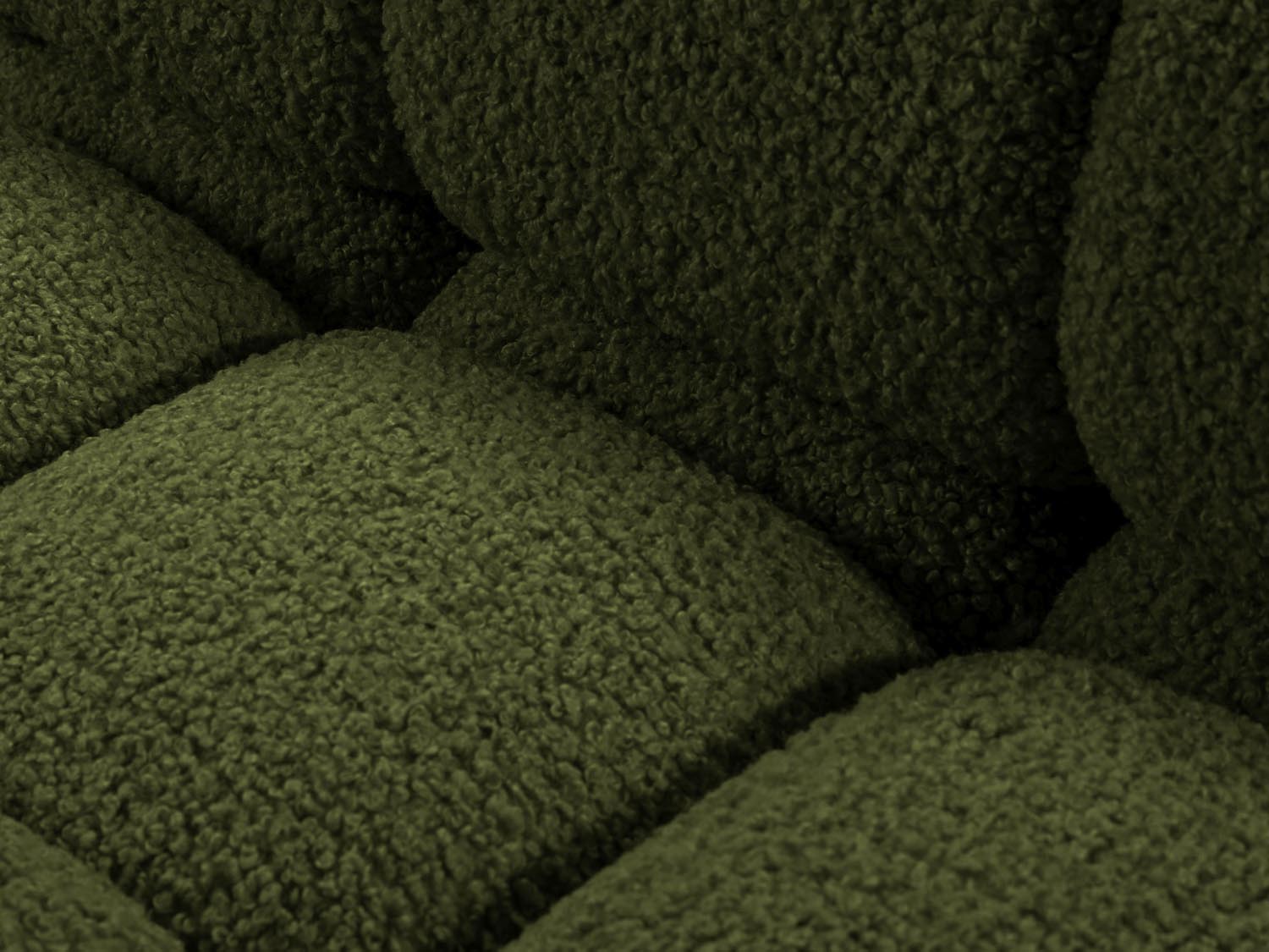 Modulares Ecksofa Bellis Boucle in sanftem Grün, 4-Sitzer, perfekt für moderne Wohnkonzepte, von Micadoni.