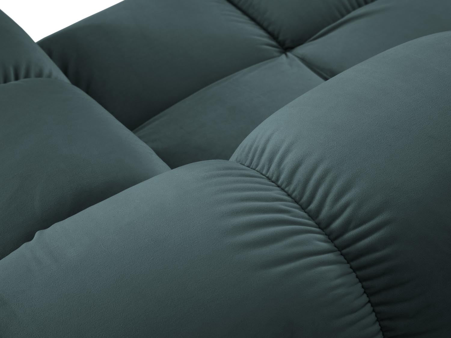 Modulares Ecksofa Bellis in sanftem Türkis, 4-Sitzer, perfekt für moderne Wohnkonzepte und entspannte Abende mit Freunden.