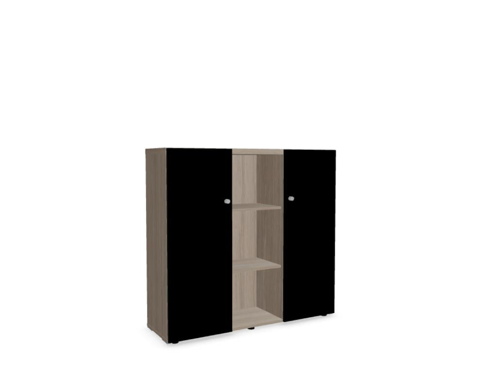 Mito MIT20 - Schrank in Schwarz präsentiert im Onlineshop von KAQTU Design AG. Büroschrank ist von Mdd