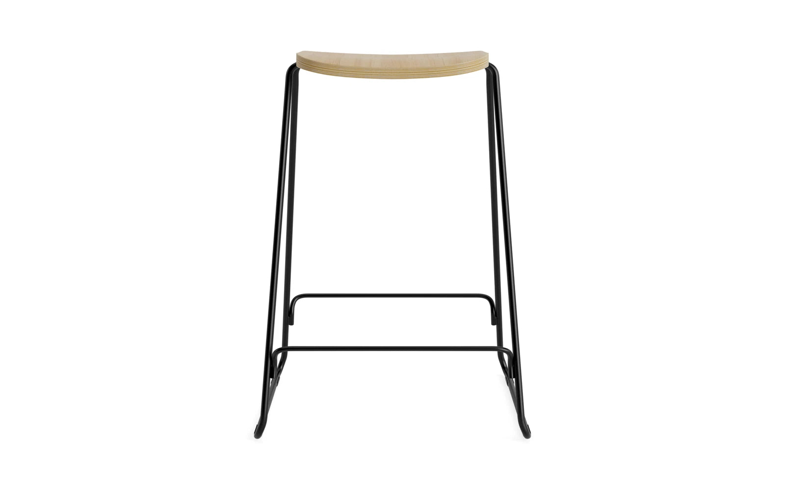 Der Just Barhocker von Normann Copenhagen vereint stilvolles Design mit hochwertigem Eichenholz und einem stabilen Stahlrahmen – ideal für moderne Interiors.