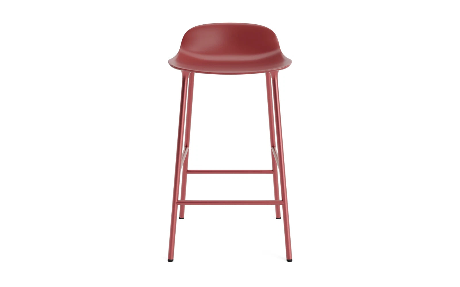 Erleben Sie den Form Barhocker von Normann Copenhagen: Stilvoller 65 cm hoher Barstuhl aus langlebigem Polypropylen und elegantem Stahl für Ihr Zuhause.