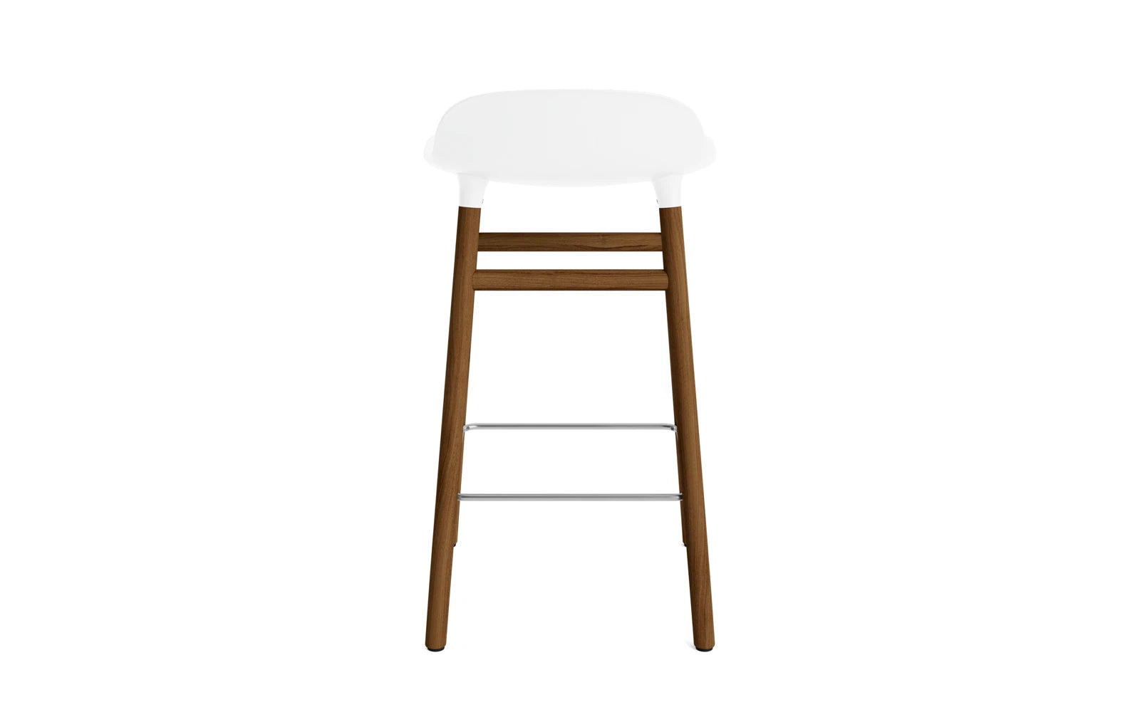 Eleganter Form Barhocker von Normann Copenhagen in Weiß, 65 cm hoch, ideal für stilvolle Bars und moderne Wohnkonzepte.