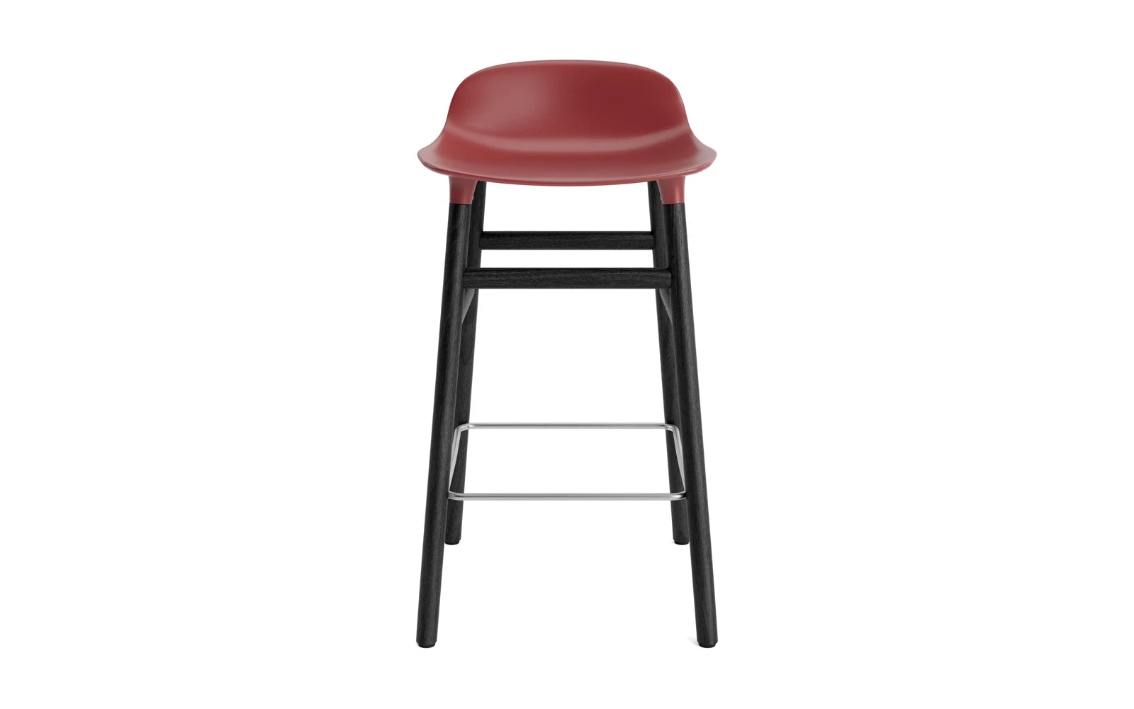 Eleganter Form Barhocker von Normann Copenhagen in Weiß, ideal für moderne Bars und Küchen, aus langlebigem Polypropylen und stabilem Stahl.