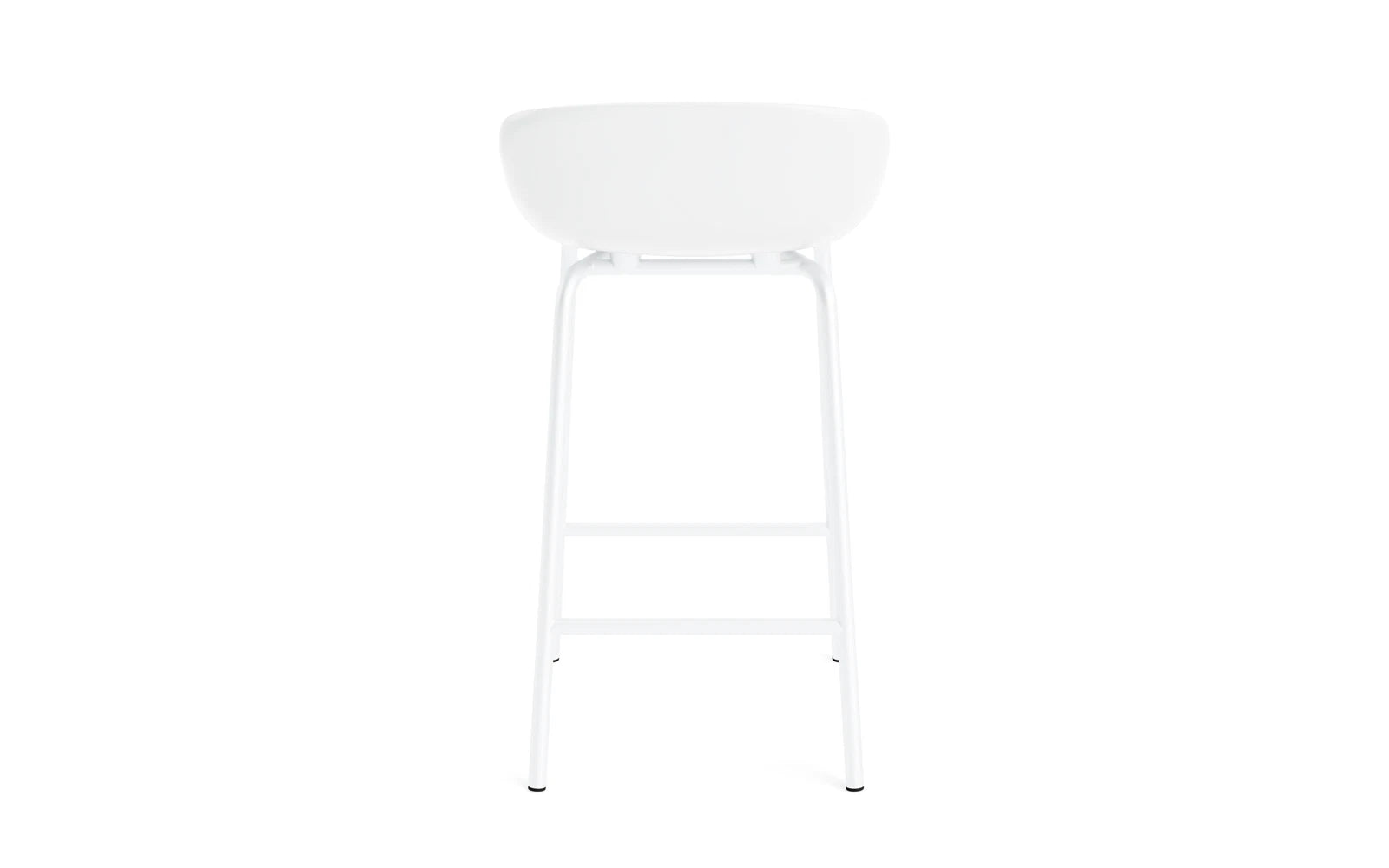 Eleganter Hyg Barhocker von Normann Copenhagen, 65 cm hoch, gefertigt aus robustem Stahl, perfekt für moderne Bars und trendige Wohnräume.