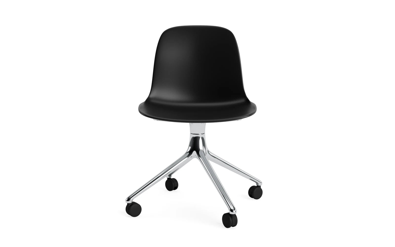 Entdecken Sie den Form Drehstuhl 4W von Normann Copenhagen – ein eleganter, anpassbarer Stuhl aus Aluminium, ideal für jeden modernen Raum.