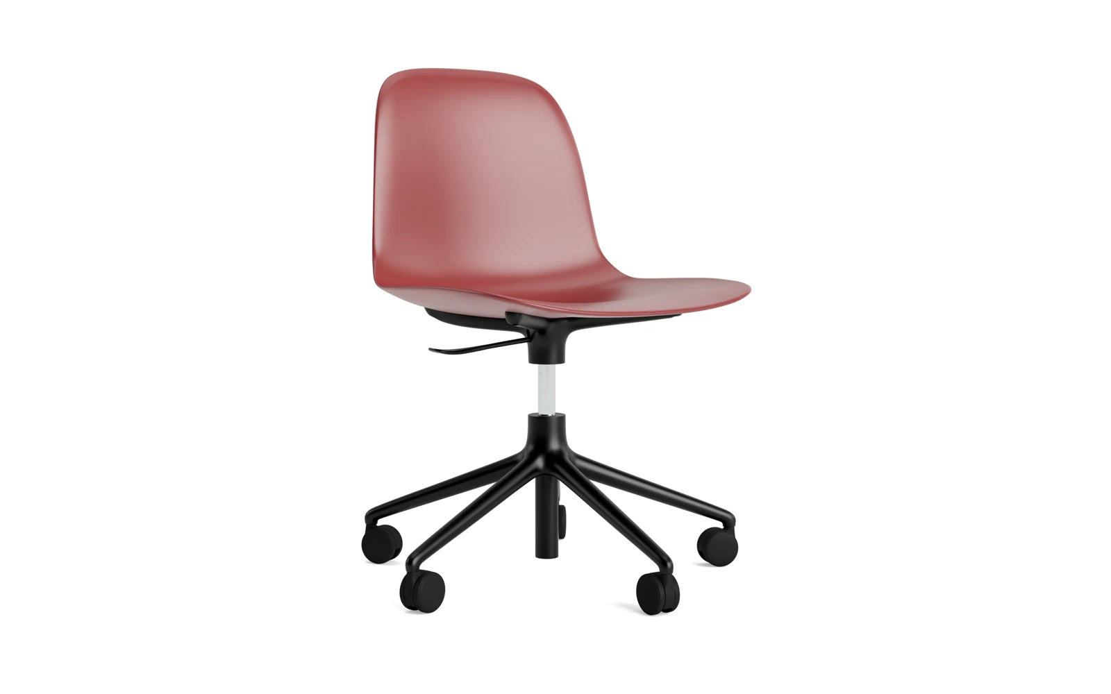 Moderner Drehstuhl mit Rollen von Normann Copenhagen, ideal für stilvolle Büros und komfortables Sitzen während der Arbeit.