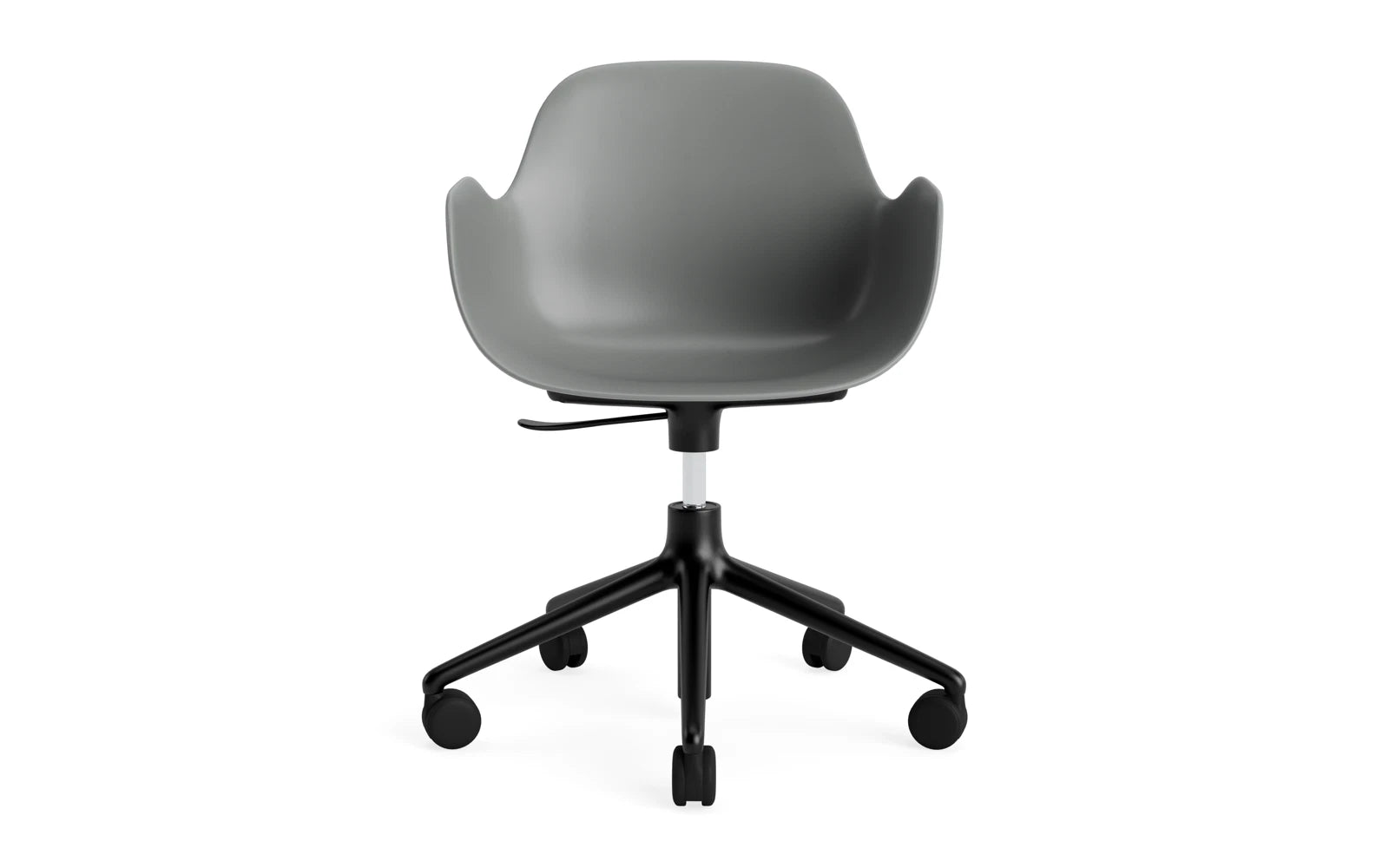 Eleganter Drehstuhl mit Armlehnen von Normann Copenhagen, perfekt für kreative Büros und komfortables Sitzen während der Arbeit.