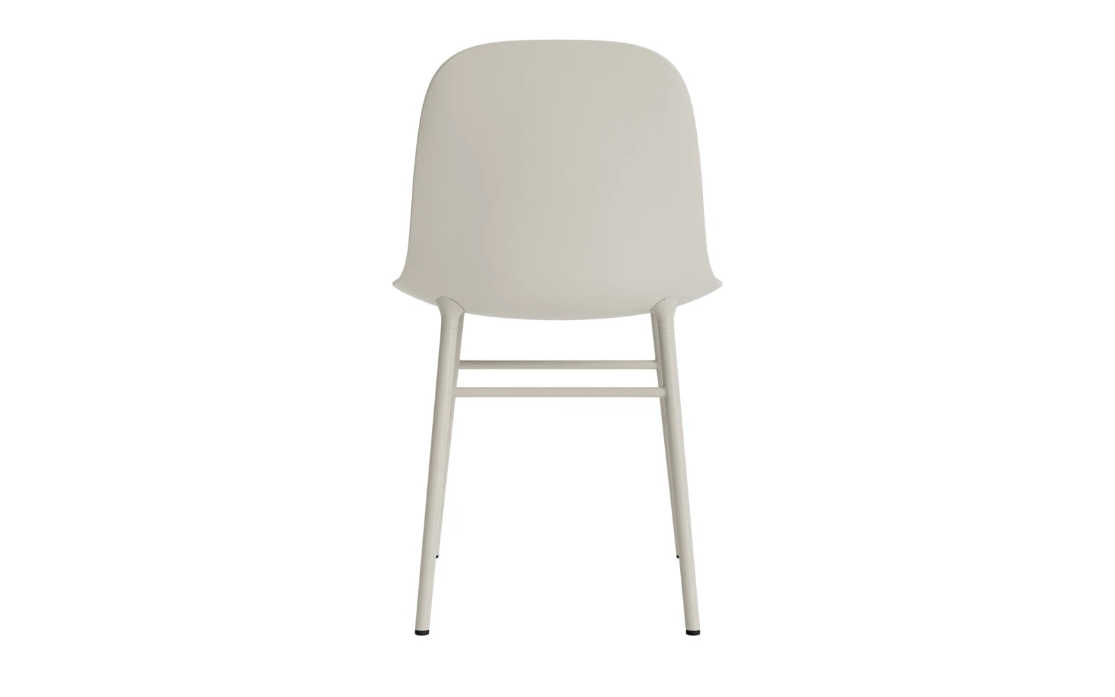 Moderner hellgrauer Form Stuhl von Normann Copenhagen, perfekt für zeitgemäße Einrichtung und geschmackvolle Akzente in Wohnräumen.