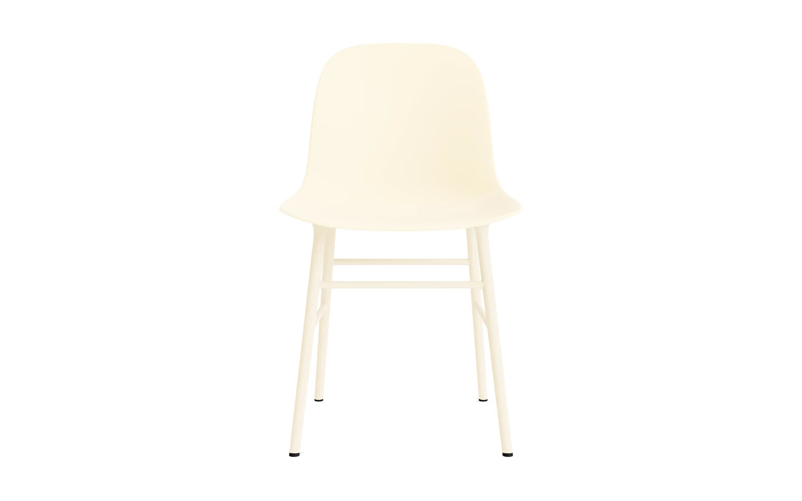 Erleben Sie den Form Stuhl Creme von Normann Copenhagen – ein stilvolles Möbelstück, das modernes Design und höchsten Sitzkomfort harmonisch verbindet.