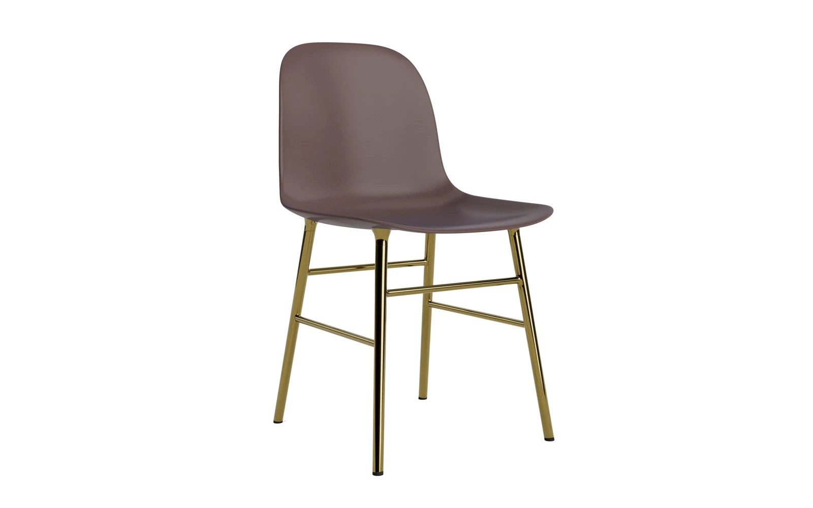 Form Stuhl Messing Braun in präsentiert im Onlineshop von KAQTU Design AG. Stuhl ist von Normann Copenhagen
