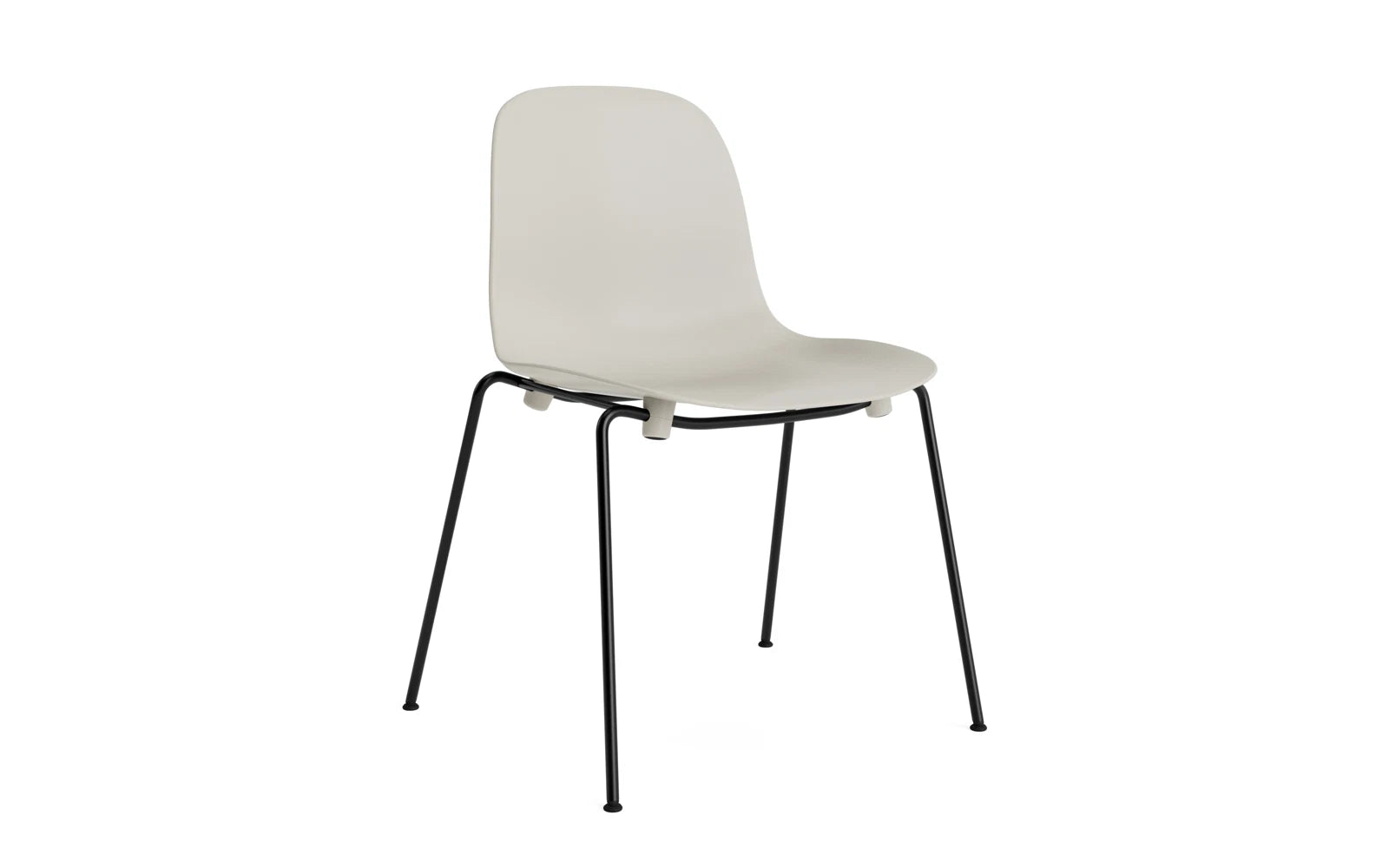Form Stapelstuhl Schwartz Stahl Hellgrau in präsentiert im Onlineshop von KAQTU Design AG. Stuhl ist von Normann Copenhagen