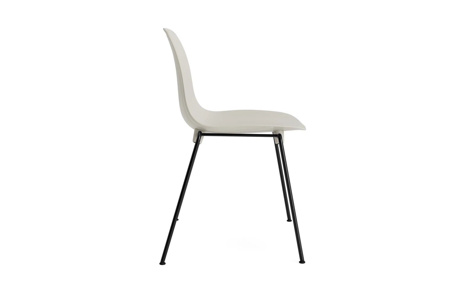Moderner Stapelstuhl in stilvollem hellgrauen Stahl von Normann Copenhagen – ideal für vielseitige Wohn- und Arbeitsräume.